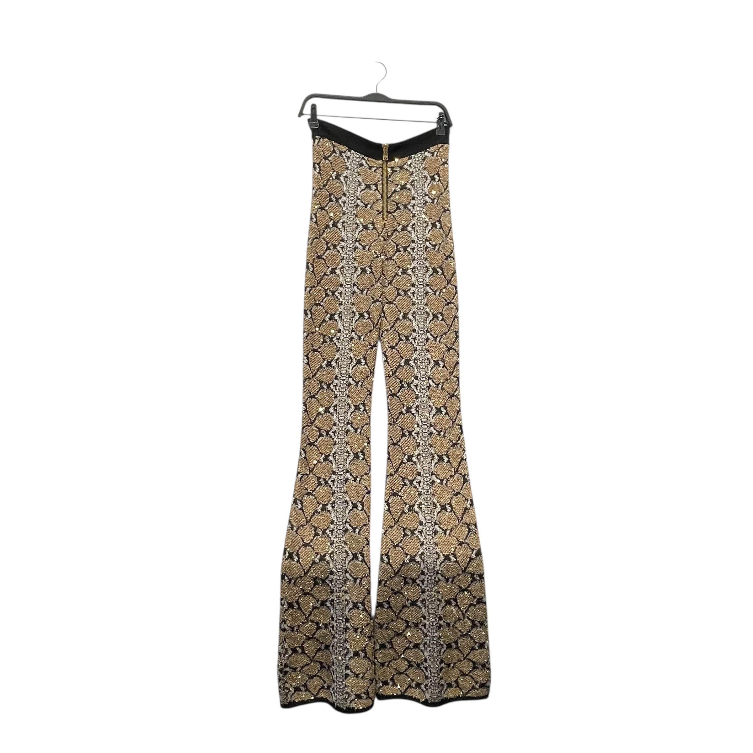 BALMAIN/Bootcut Pants/36/Animal Pattern/GLD/snake print flare view 2