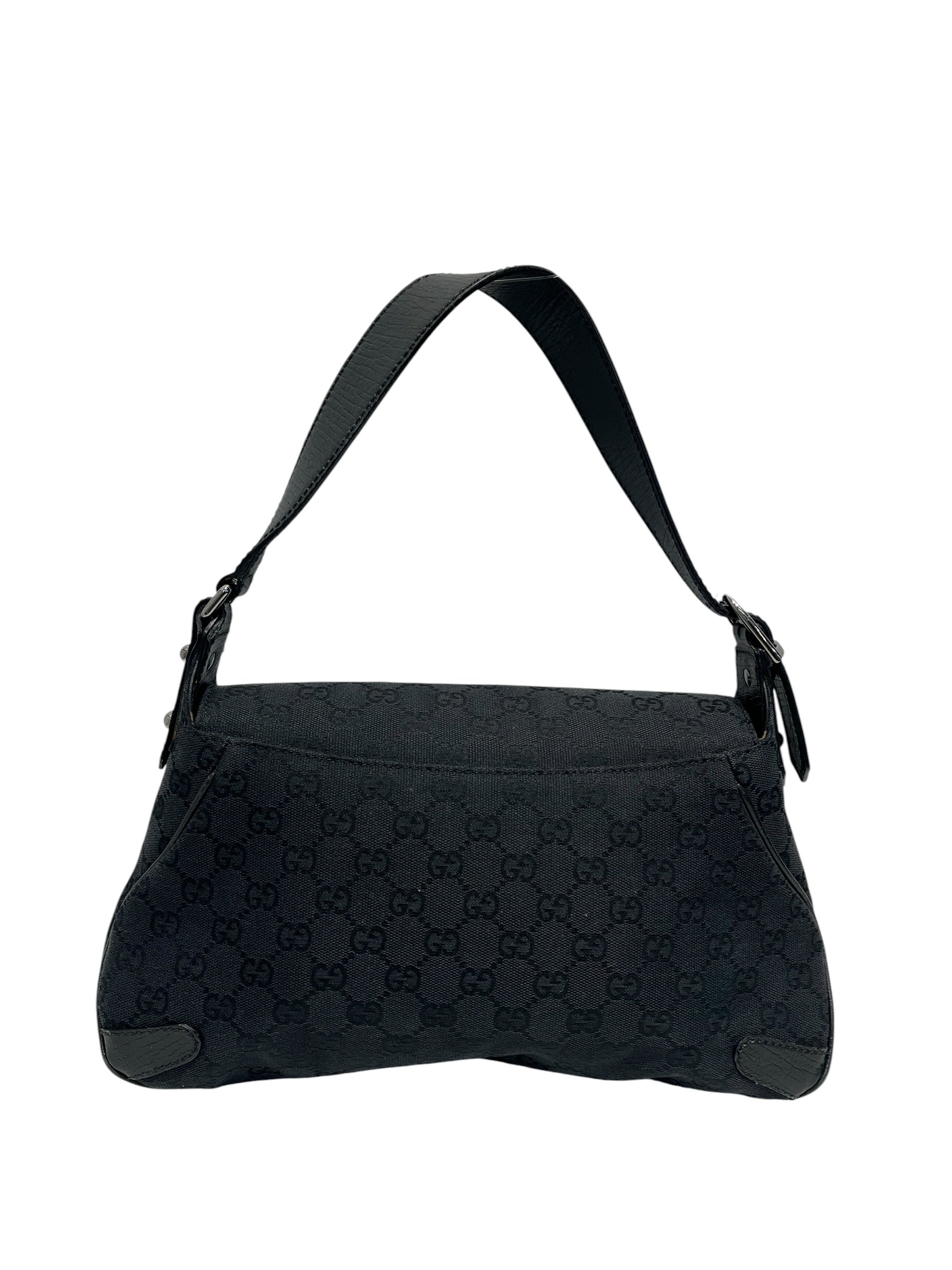 GUCCI/Hand Bag/Monogram/Cotton/BLK/Horsebit/ Tom Ford Era view 2
