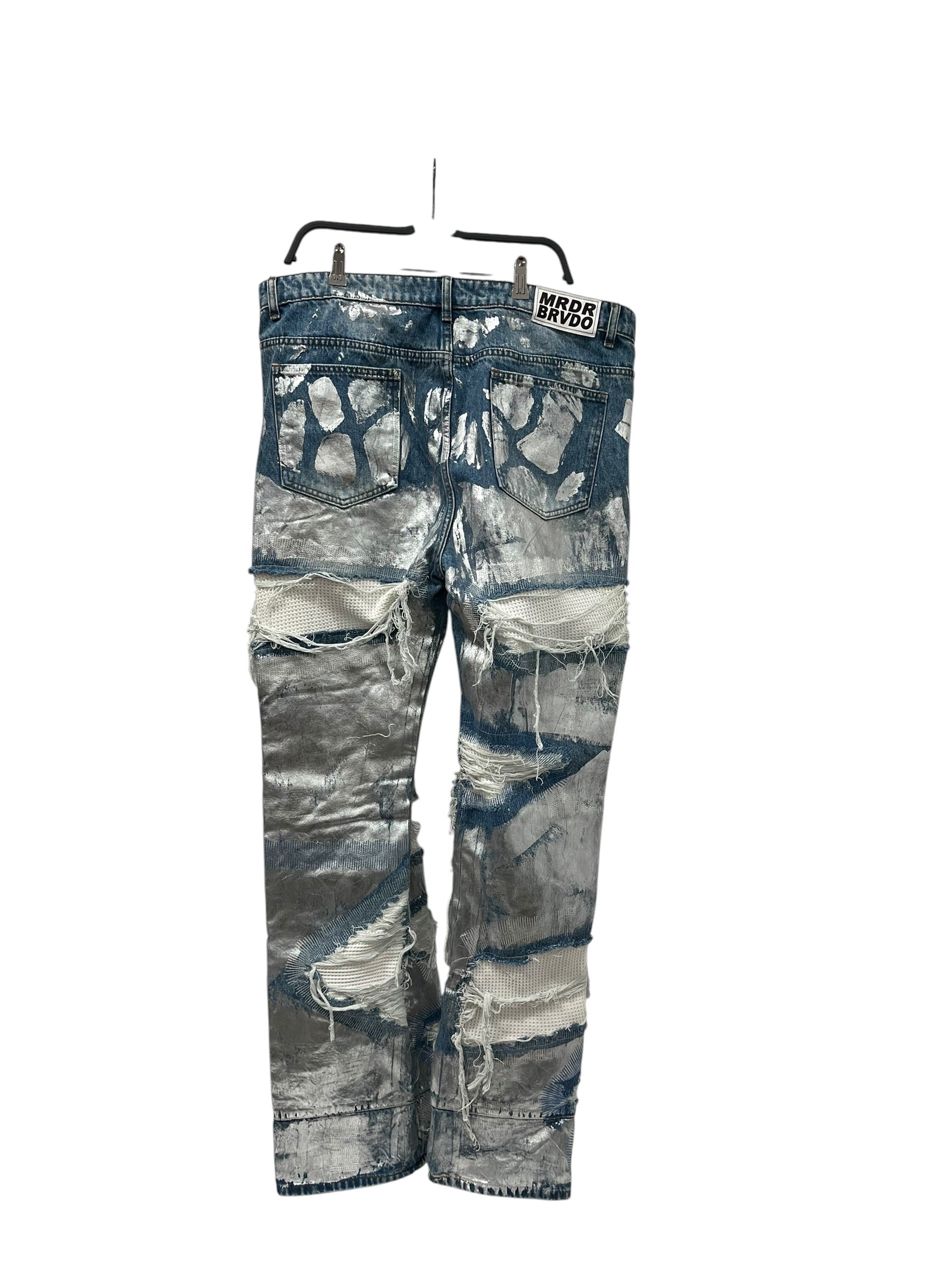 WHO DECIDES WAR/Pants/40/Denim/BLU/All Over Print/ALL OVER PRINT DENIM view 2