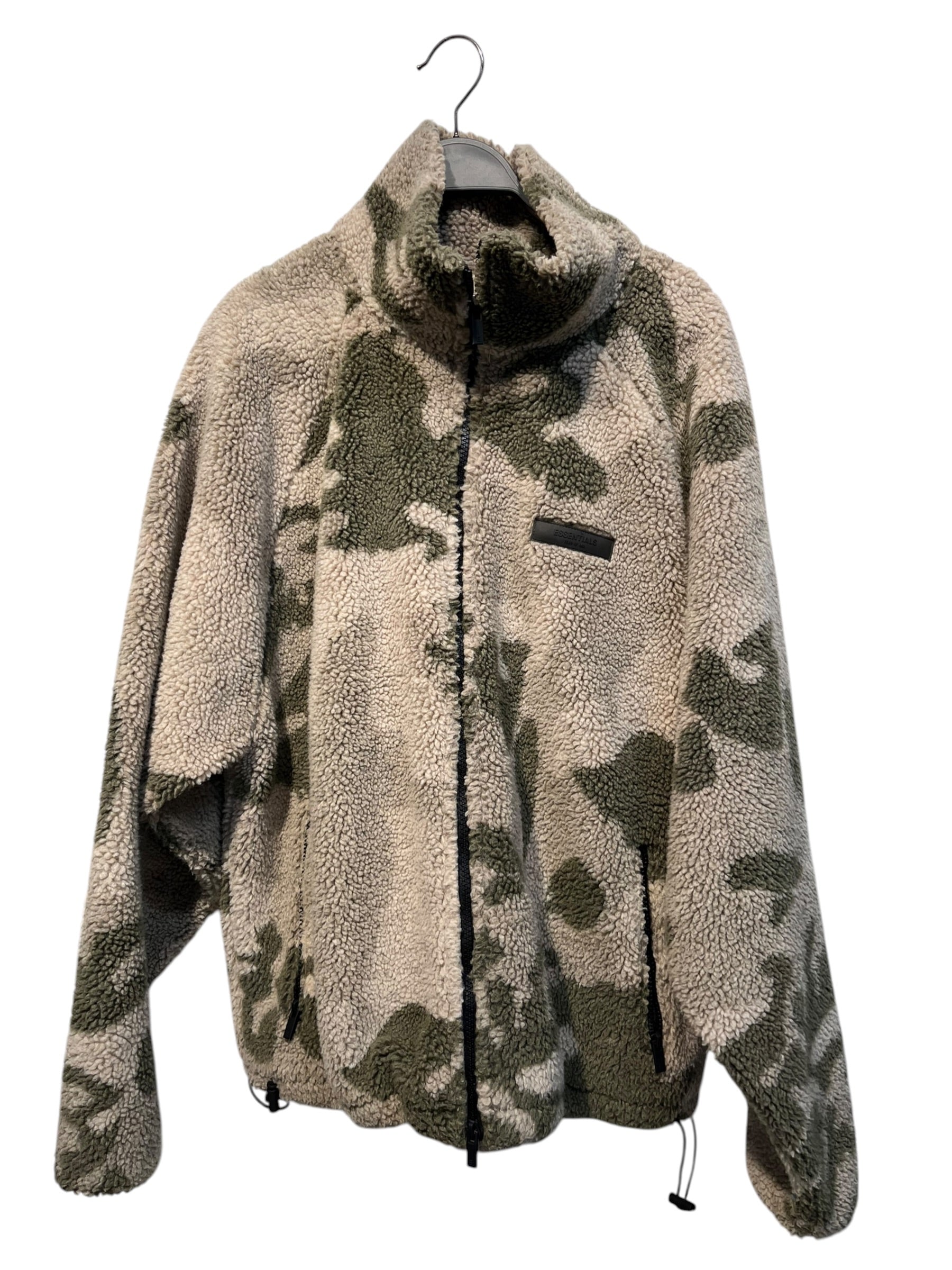 ESSENTIALS/Fleece Jkt/M/Cotton/KHK/Camouflage/CAMO FLEECE ZIP UP view 1