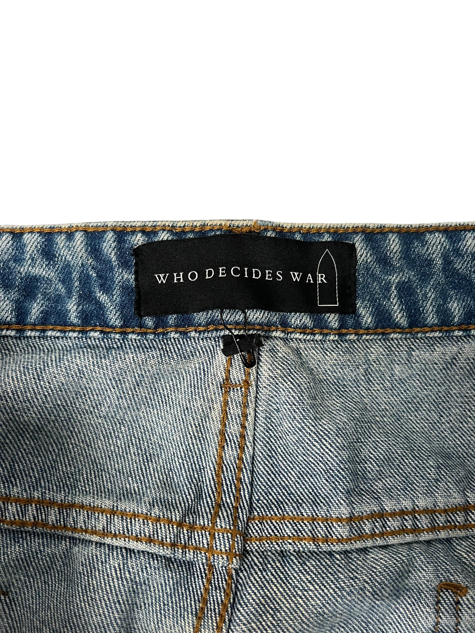 WHO DECIDES WAR/Pants/40/Denim/BLU/All Over Print/ALL OVER PRINT DENIM view 3