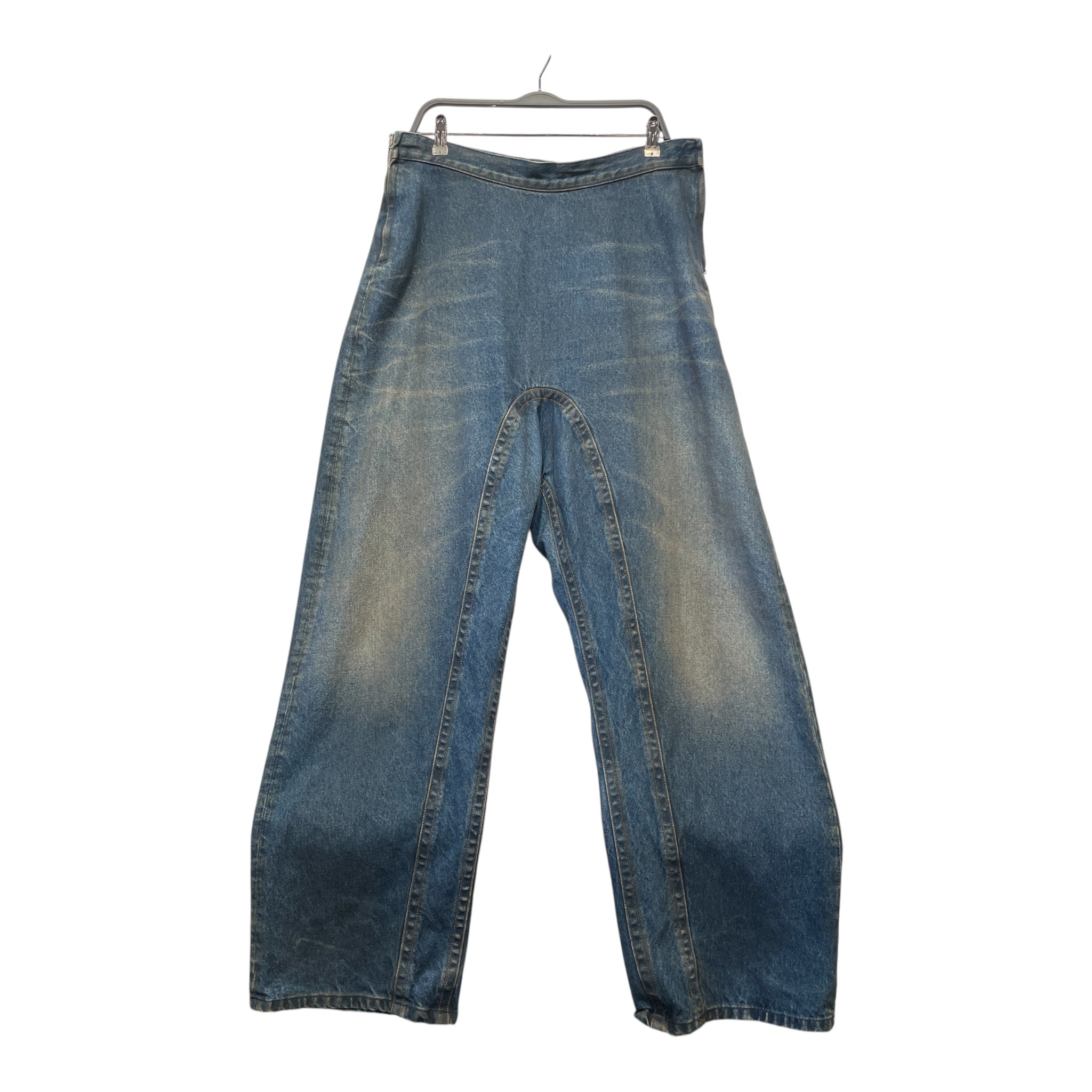 Y/PROJECT/Pants/33/Denim/NVY/souffle jeans/side zip/nwt view 1