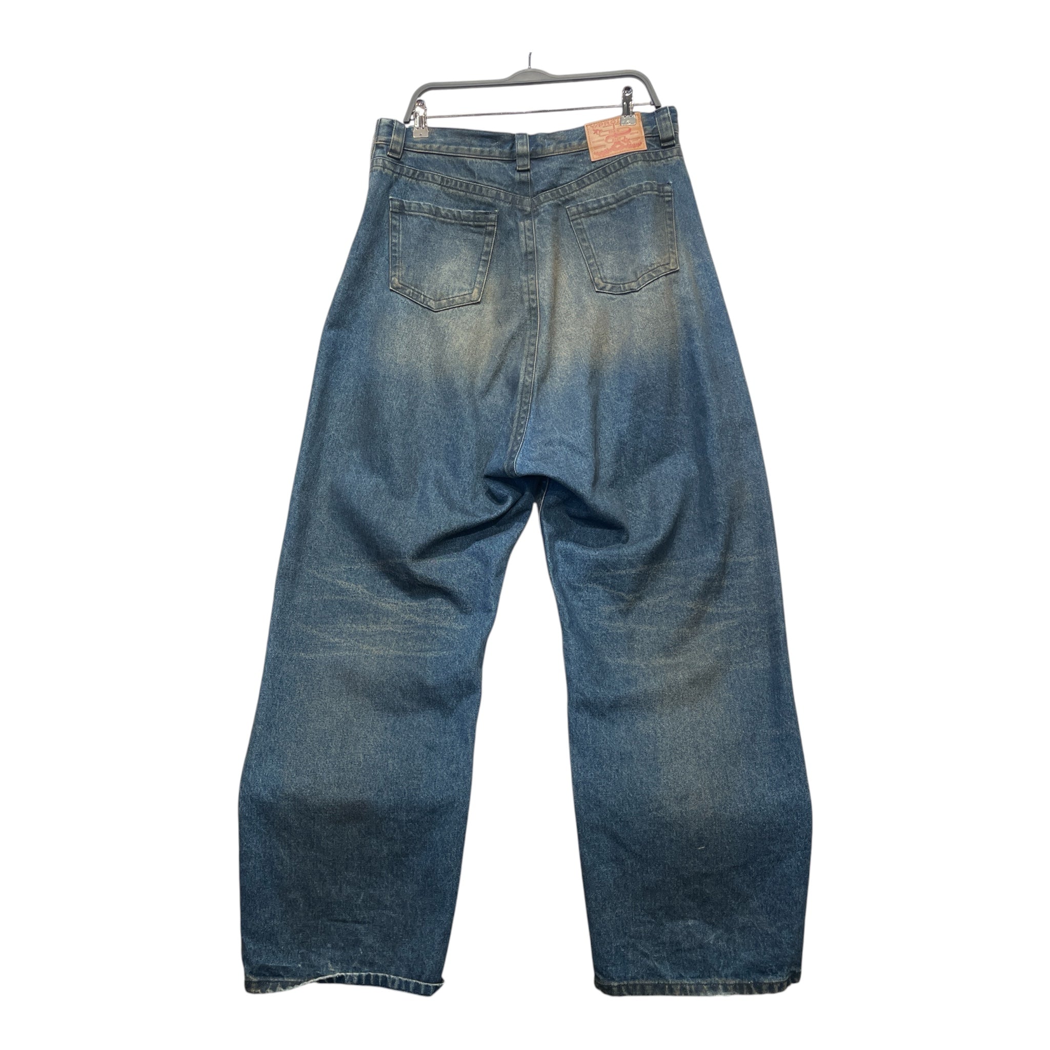 Y/PROJECT/Pants/33/Denim/NVY/souffle jeans/side zip/nwt view 2