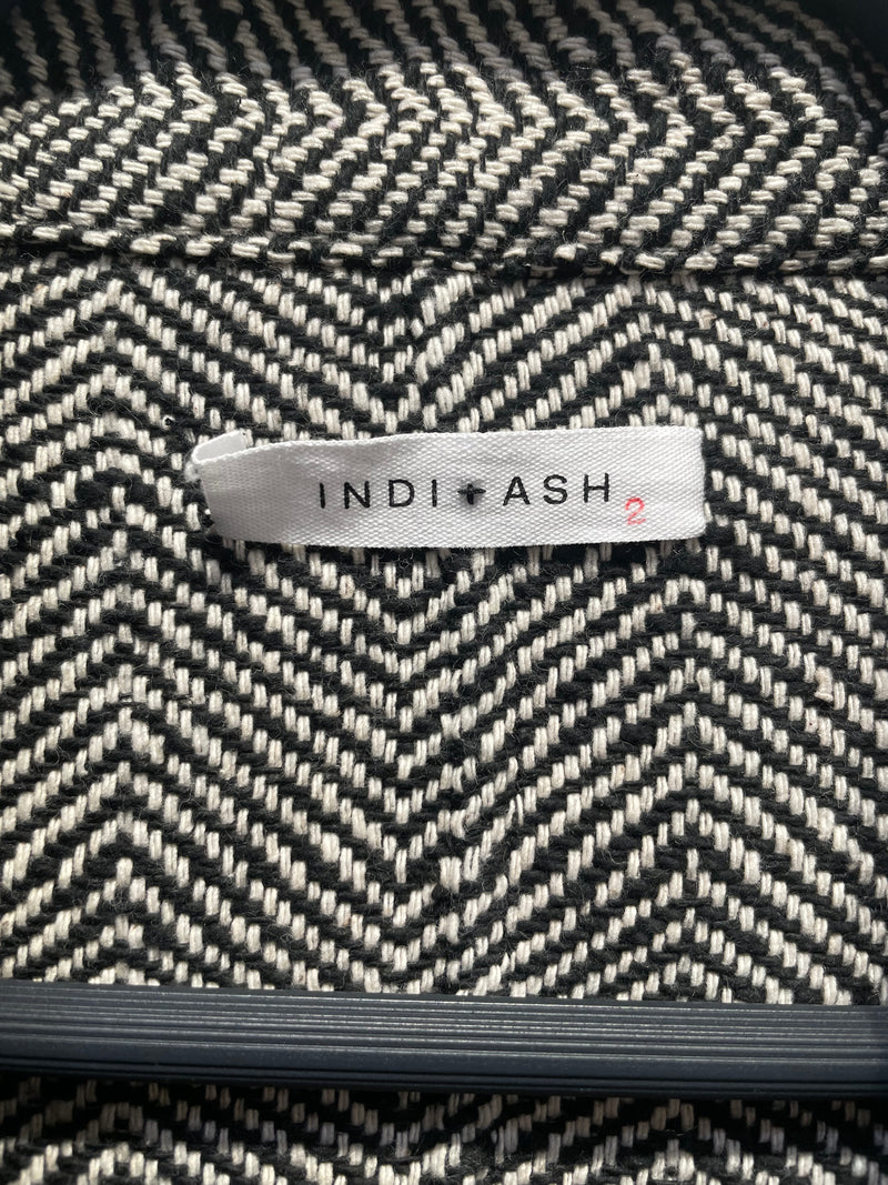 INDI + ASH/Flannel Shirt/Cotton/BLK/Stripe/