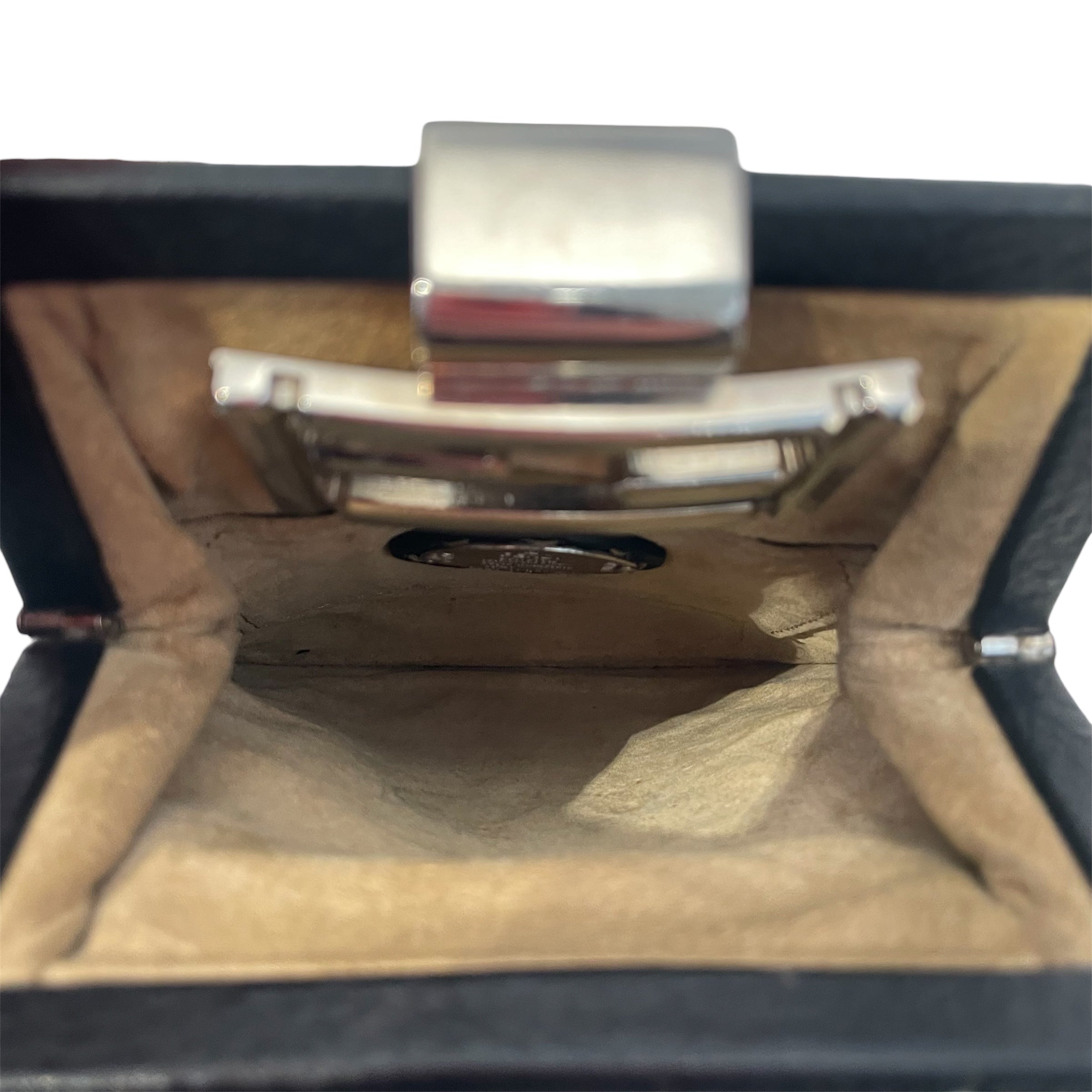 FENDI/Hand Bag/Leather/BLK/Minaudiere Mini Vintage view 4