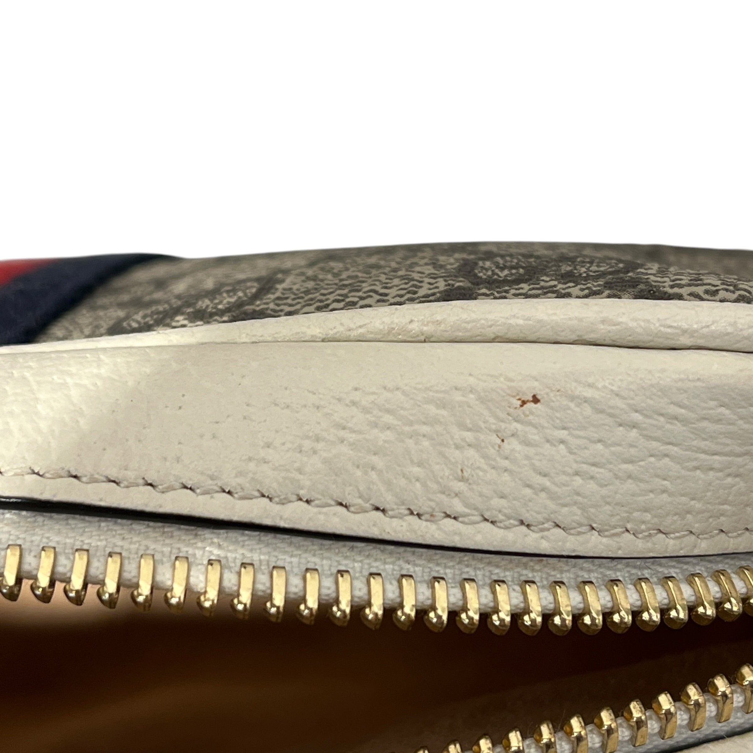 GUCCI/Cross Body Bag/Monogram/Leather/CRM/OPHIDIA MINI view 7