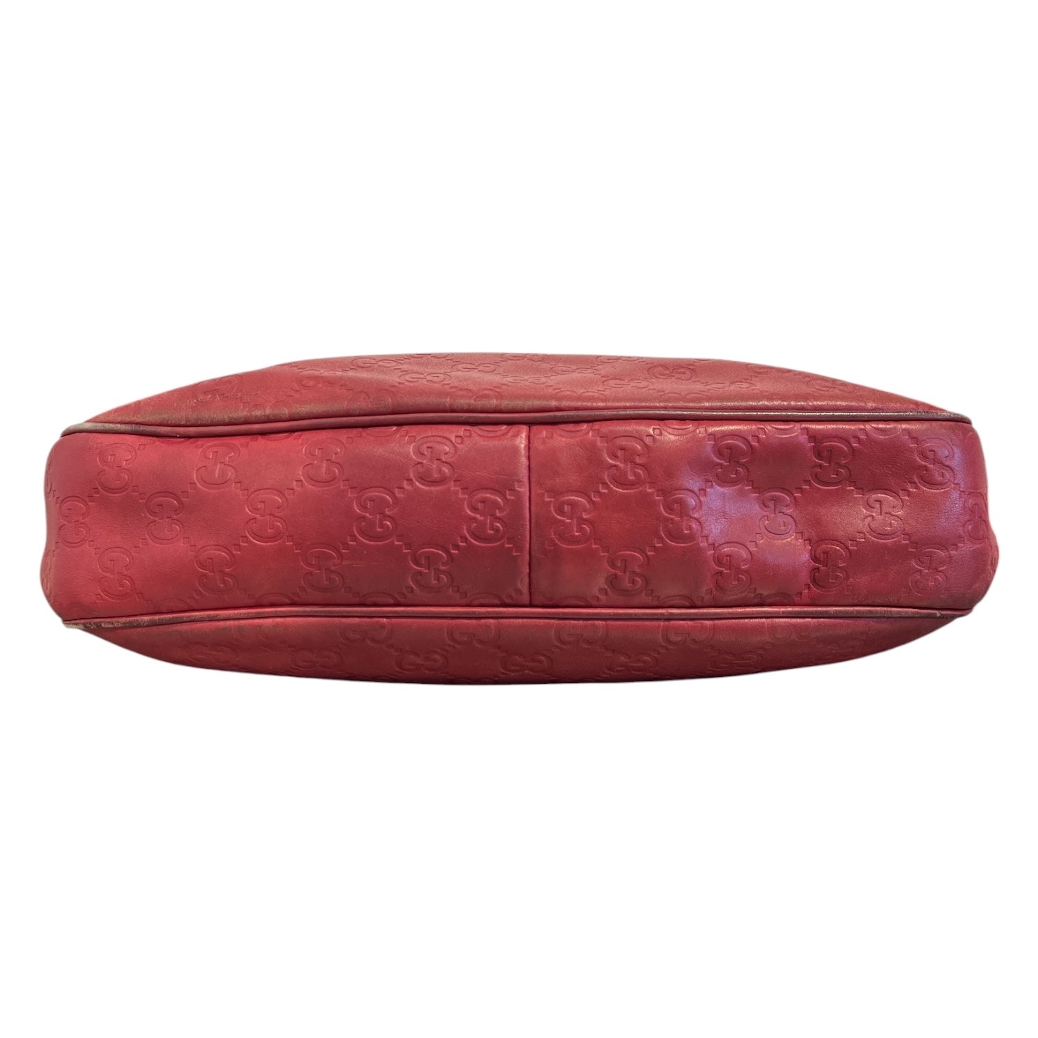 GUCCI/Hand Bag/Monogram/Leather/RED/Leather hobo bag view 3