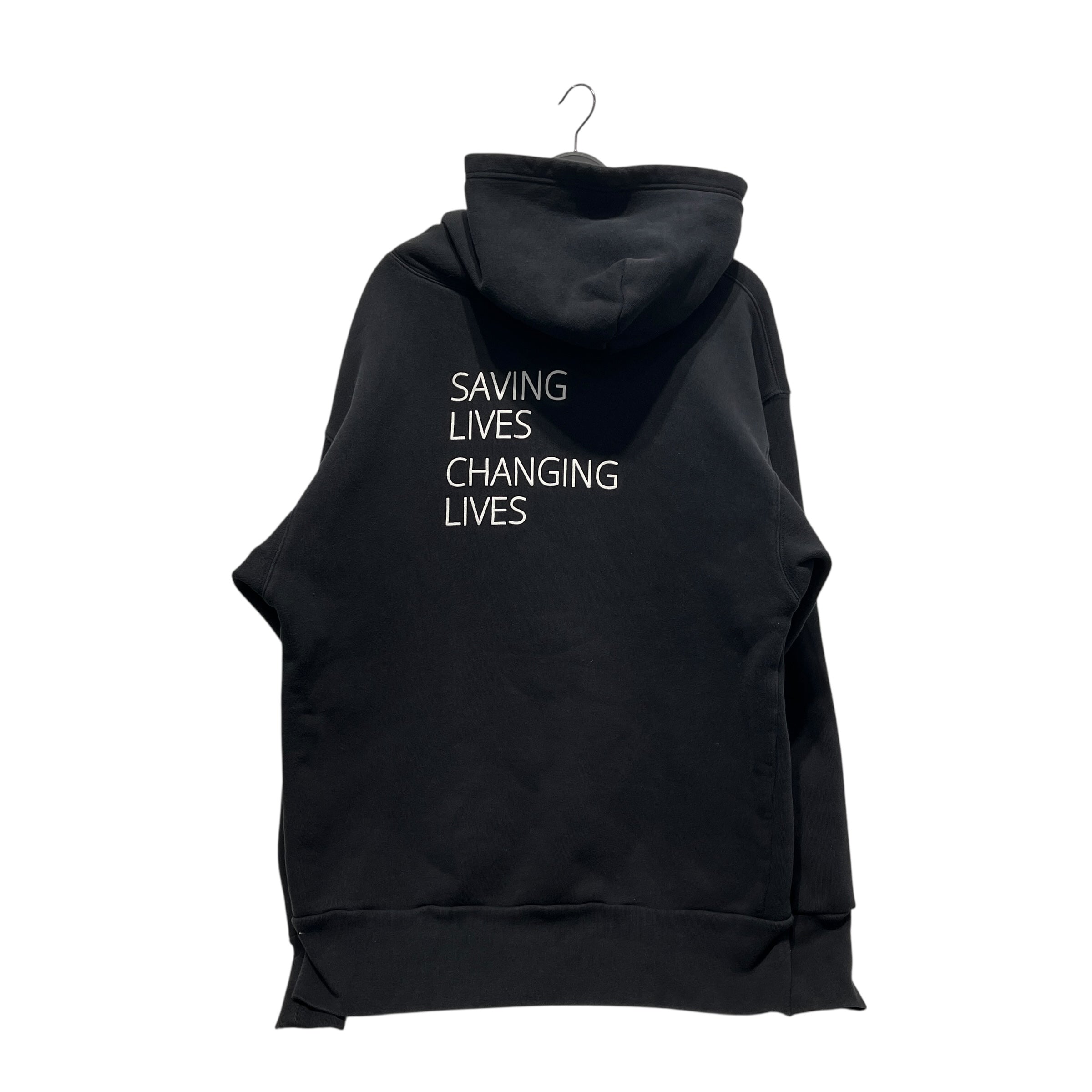 BALENCIAGA/Hoodie/L/Cotton/BLK/WFP SAVE LIVES / 2017 RUNWAY view 2