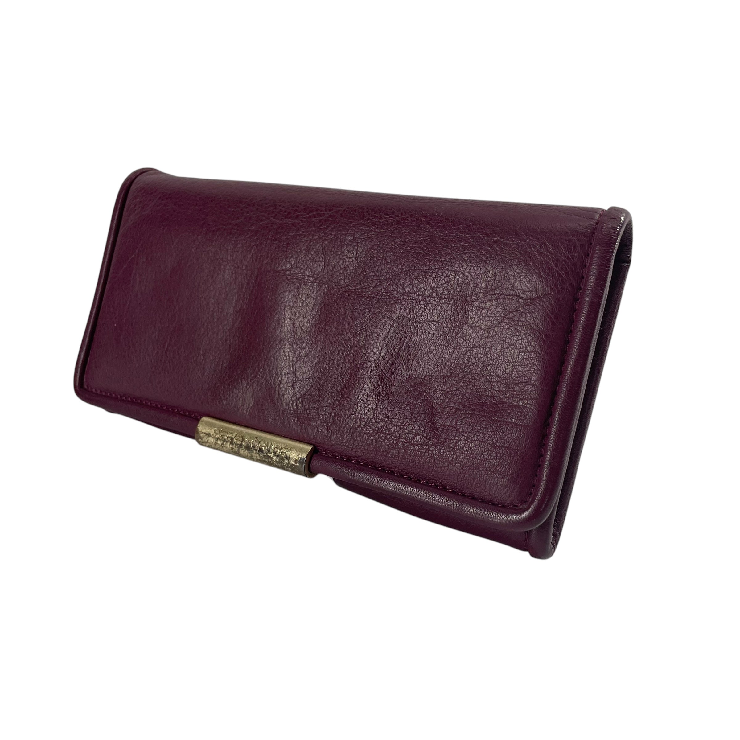 SEE BY CHLOE/Long Wallet/Leather/BRD/GOLD LOGO ON FRONT view 1
