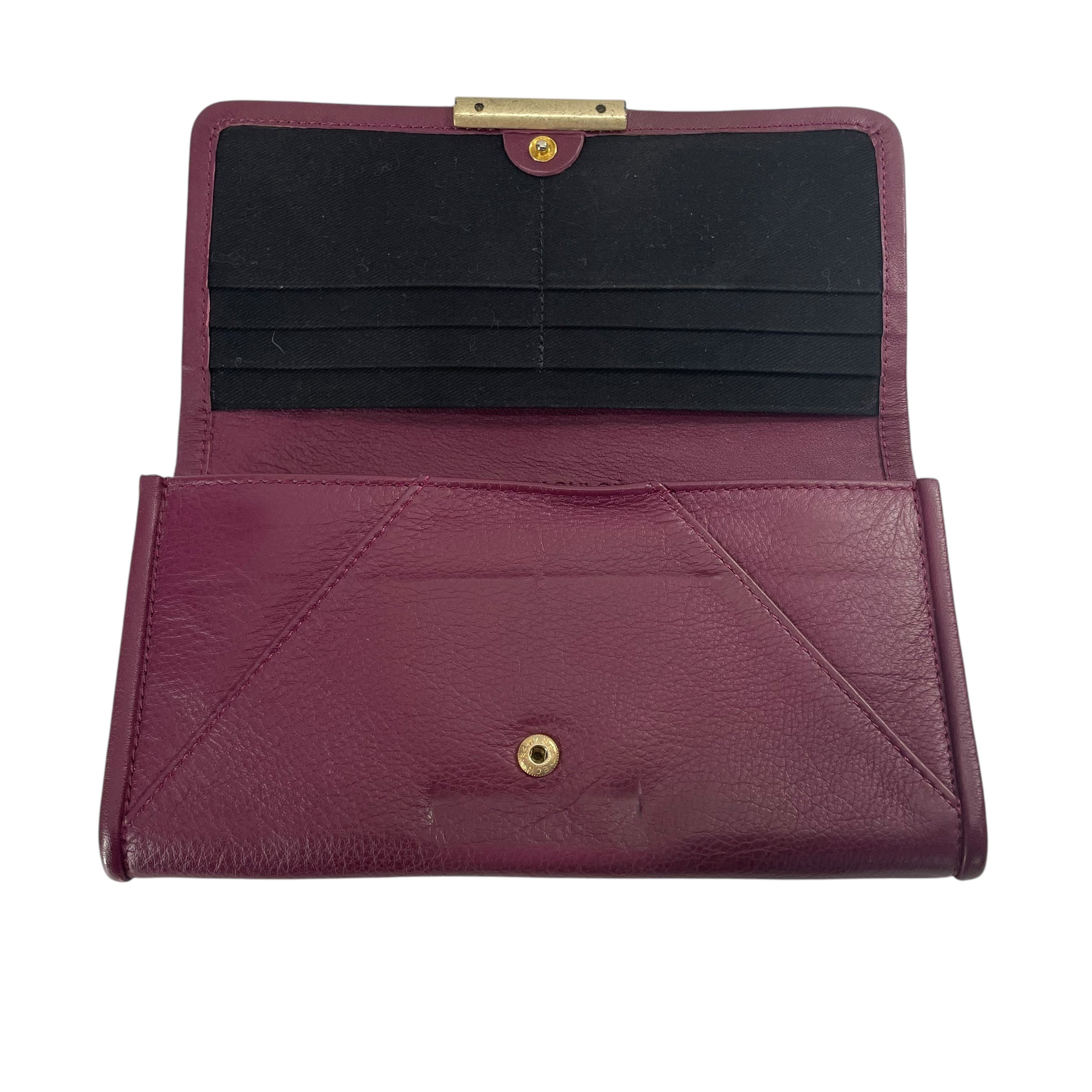 SEE BY CHLOE/Long Wallet/Leather/BRD/GOLD LOGO ON FRONT view 4
