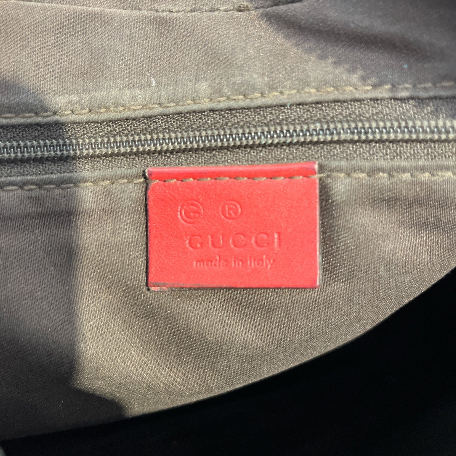 GUCCI/Hand Bag/Monogram/Leather/RED/Leather hobo bag view 5