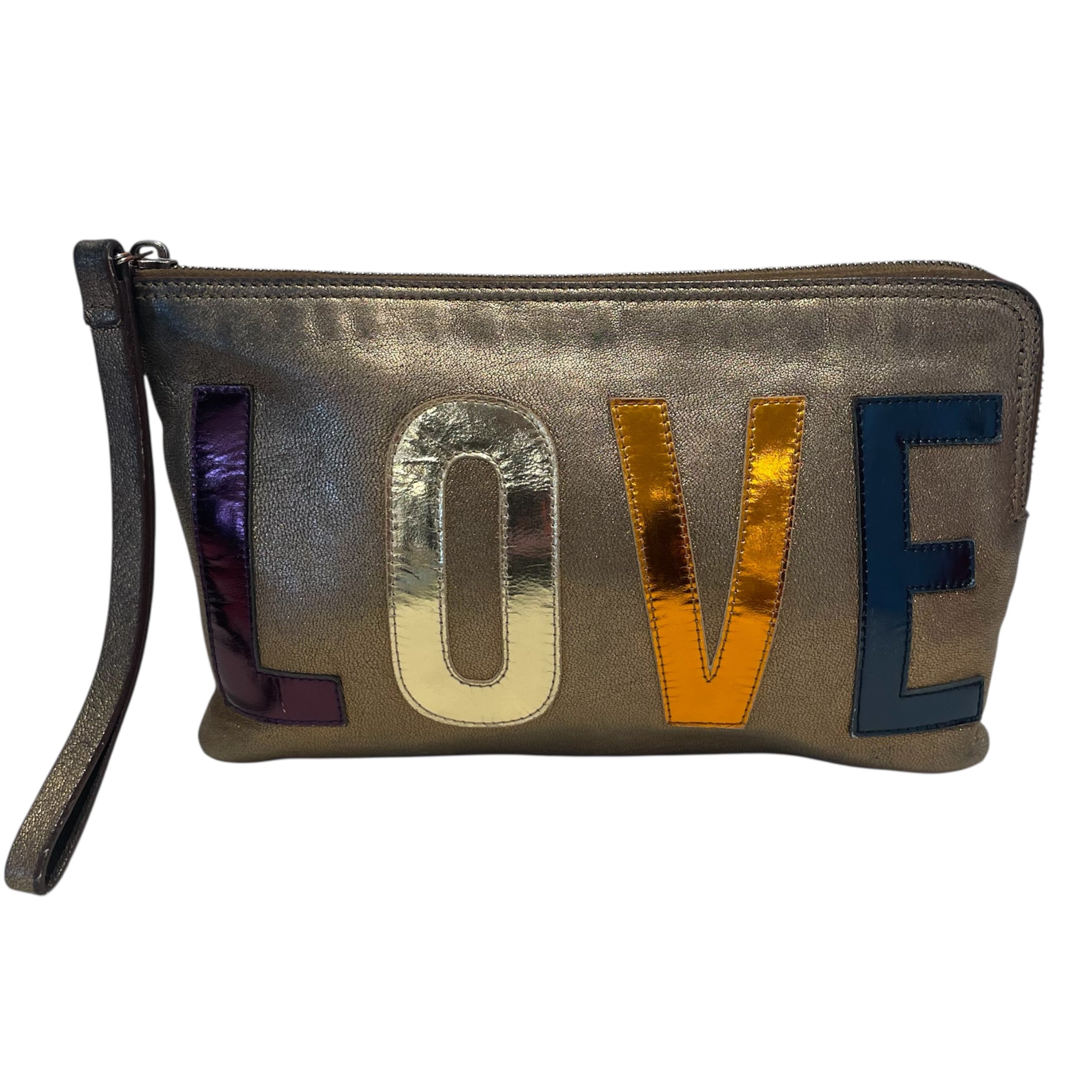 LANVIN/Clutch Bag/Leather/GLD/LOVE view 1