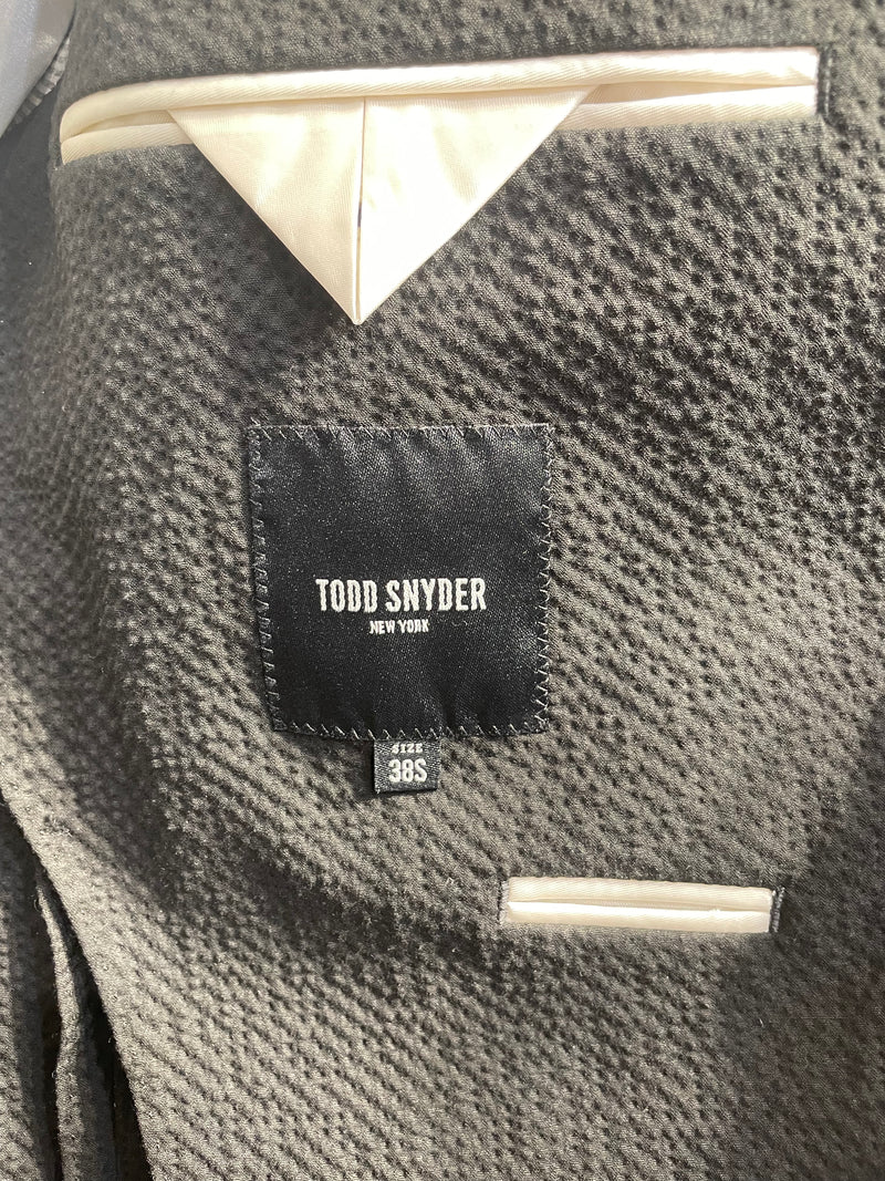 TODD SNYDER/Tailored Jkt/38/Cotton/BLK/Seersucker Cotton(RAISED)