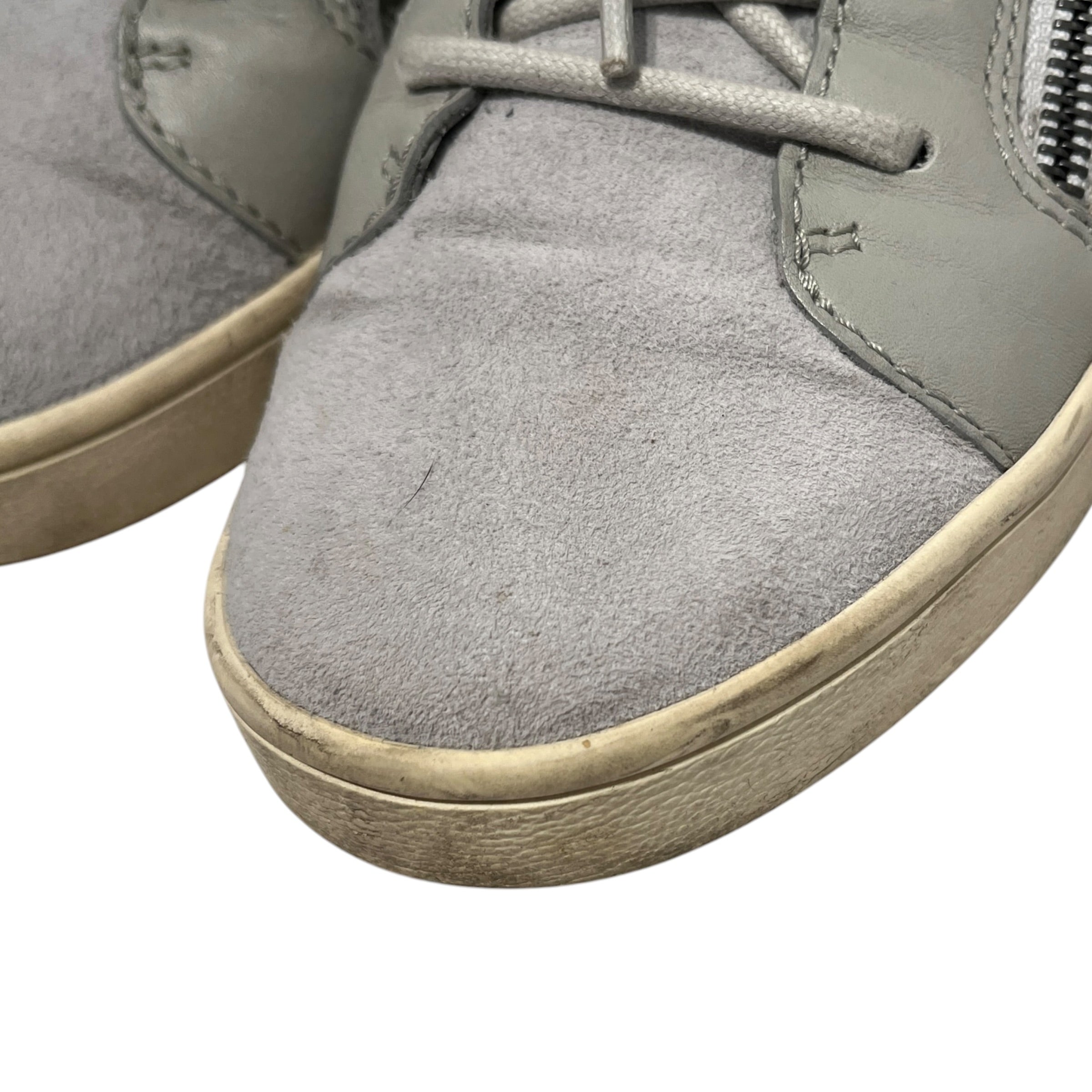 Giuseppe Zanotti/Hi-Sneakers/US 7/Leather/GRY/zipper leather view 4