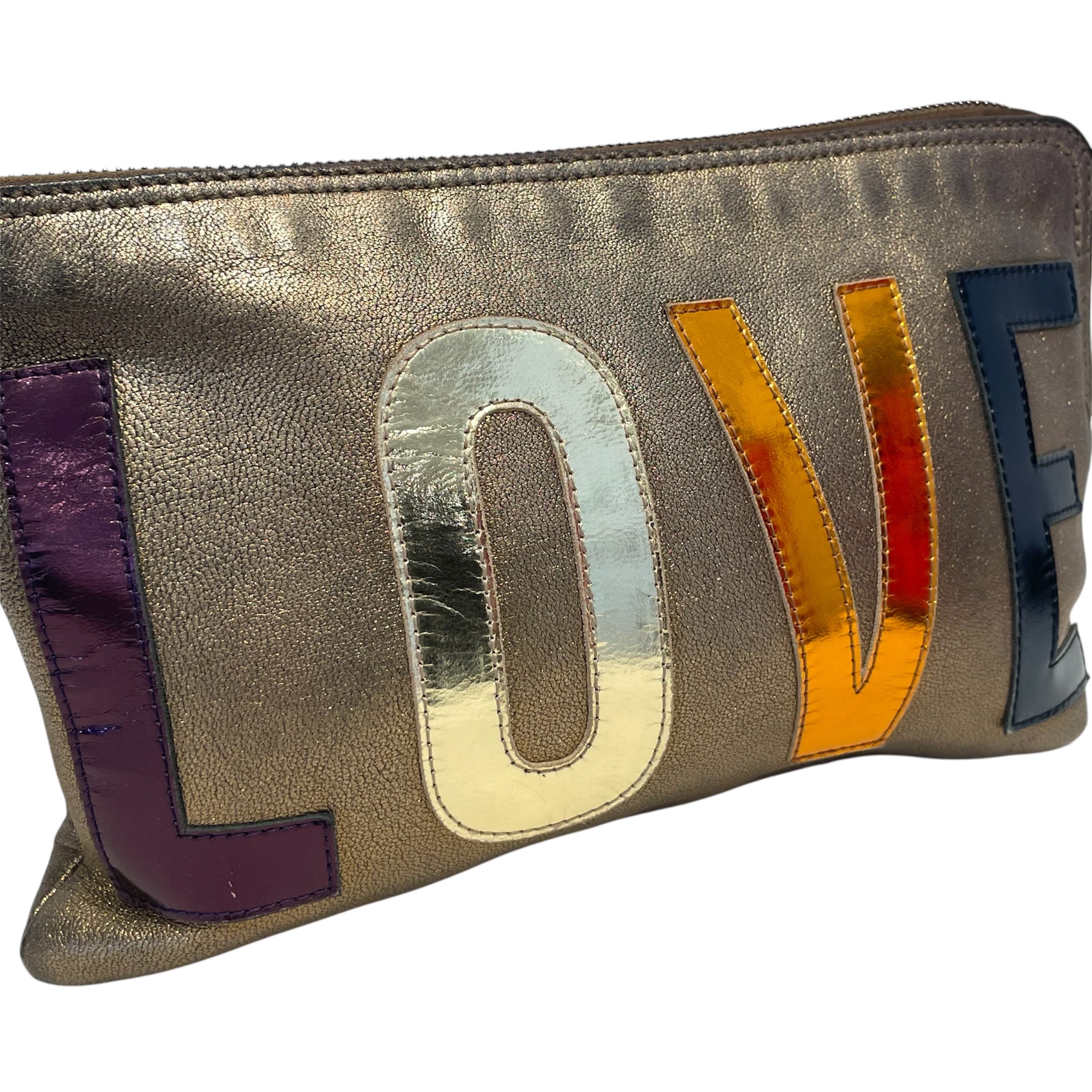 LANVIN/Clutch Bag/Leather/GLD/LOVE view 6