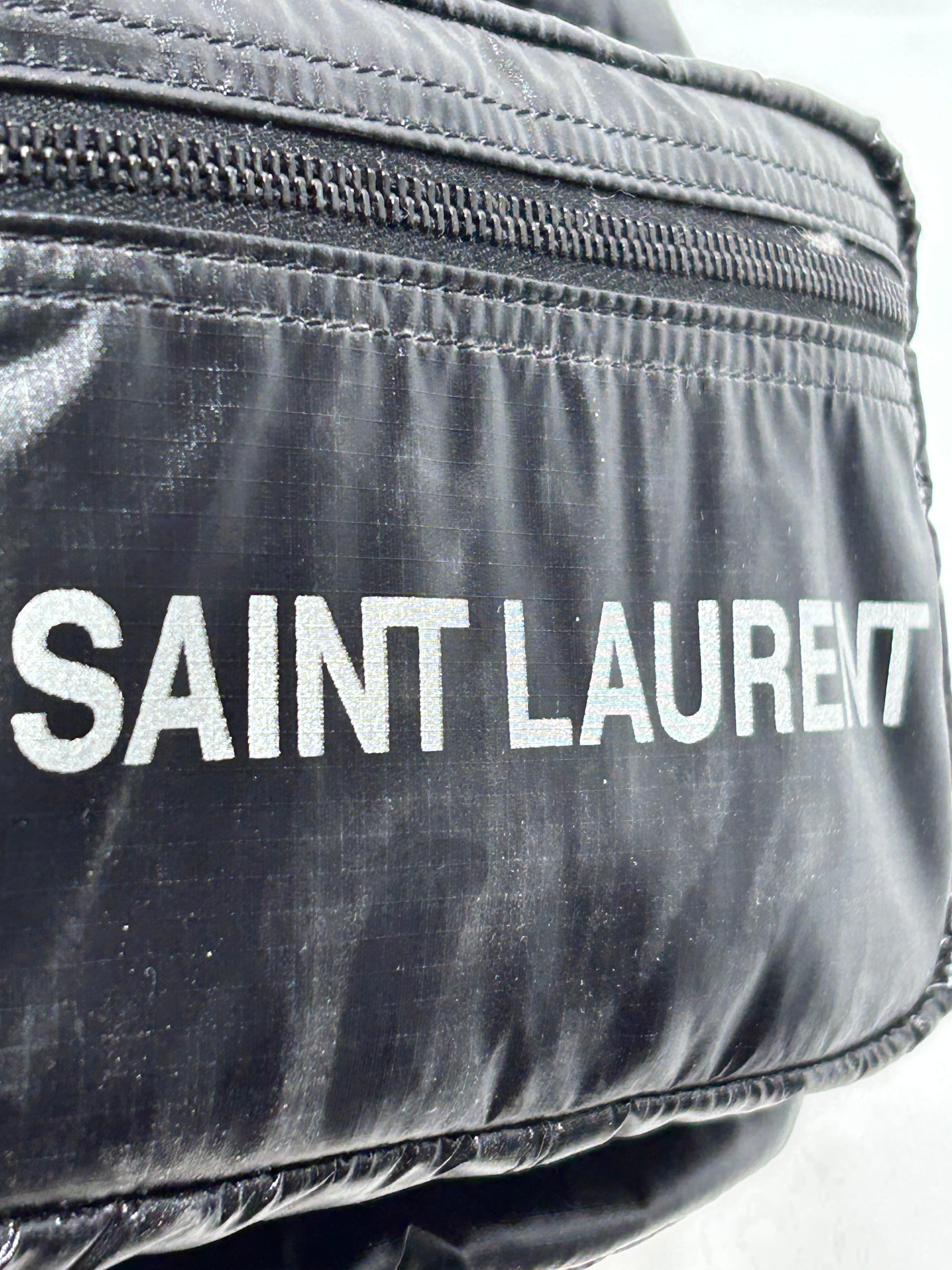SAINT LAURENT/Fanny Pack/Graphic/Nylon/BLK/SPELL OUT FANNY PACK view 6