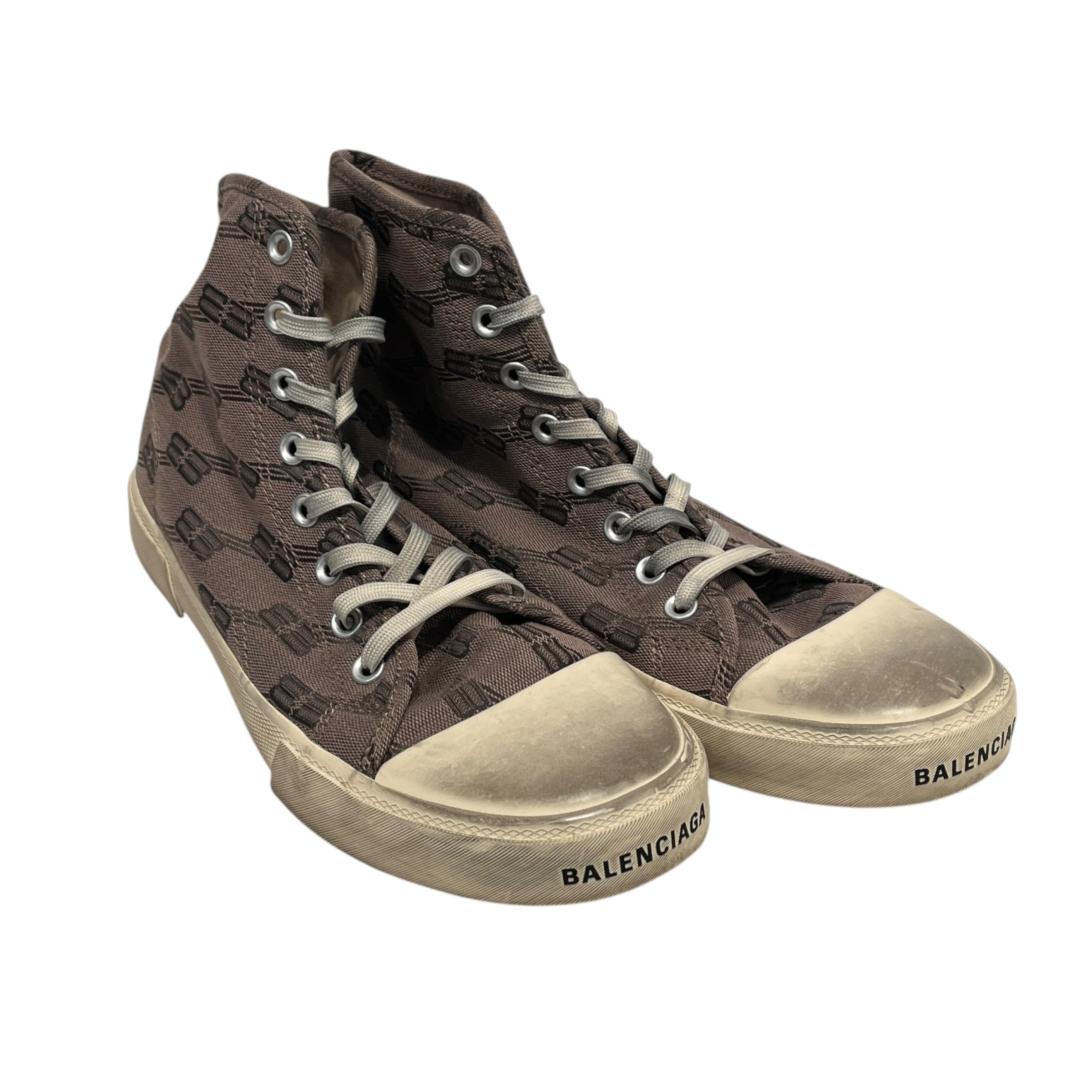 BALENCIAGA/Hi-Sneakers/EU 44/Cotton/BRW/BB MONOGRAM view 1
