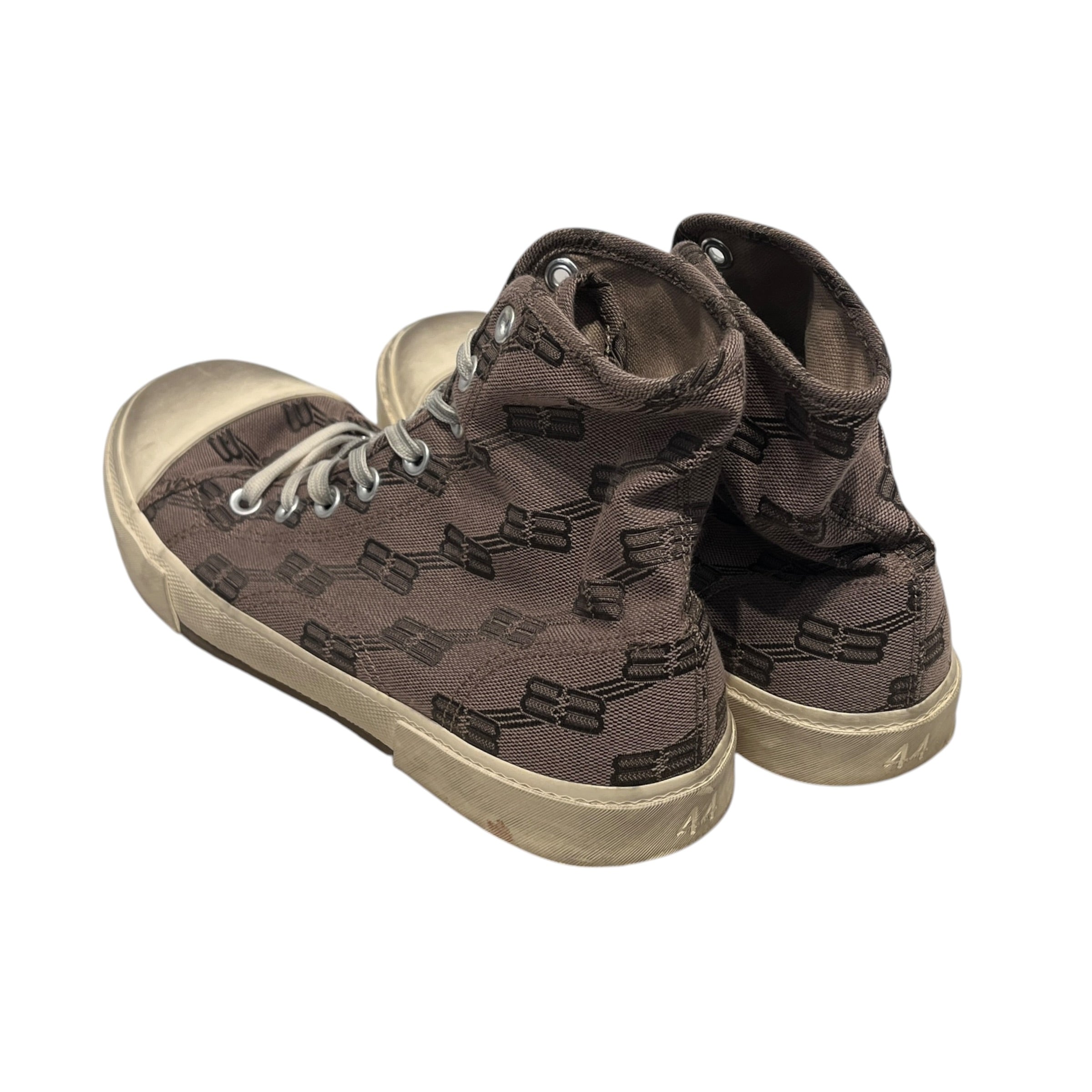 BALENCIAGA/Hi-Sneakers/EU 44/Cotton/BRW/BB MONOGRAM view 2