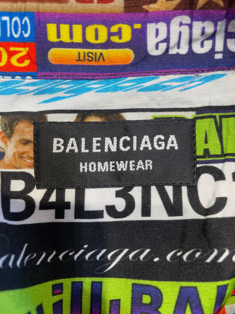 BALENCIAGA/LS Shirt/38/Cotton/MLT/All Over Print/MAGAZINE ALL-OVER PRINT
