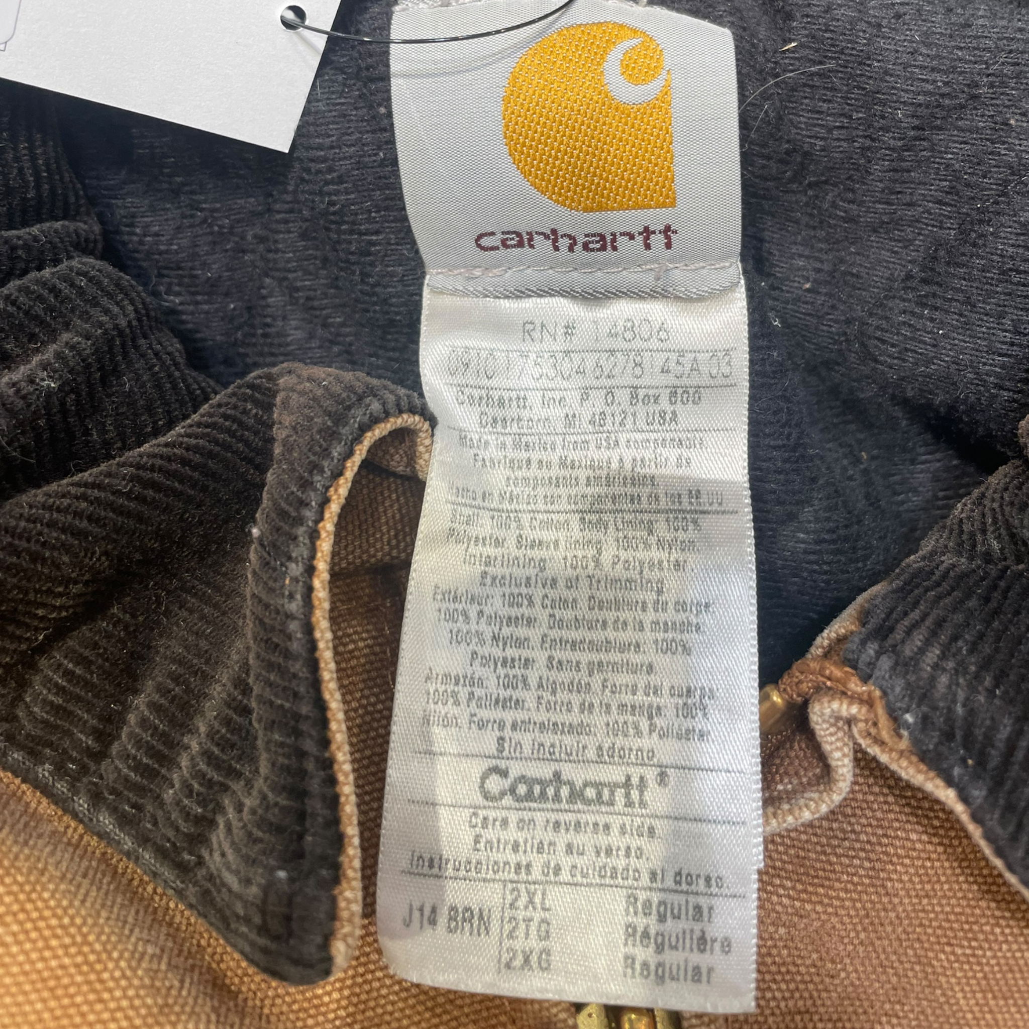 Carhartt/Jacket/XXL/Cotton/CML/CORUDROY COLLAR WESTERN DETAIL view 3