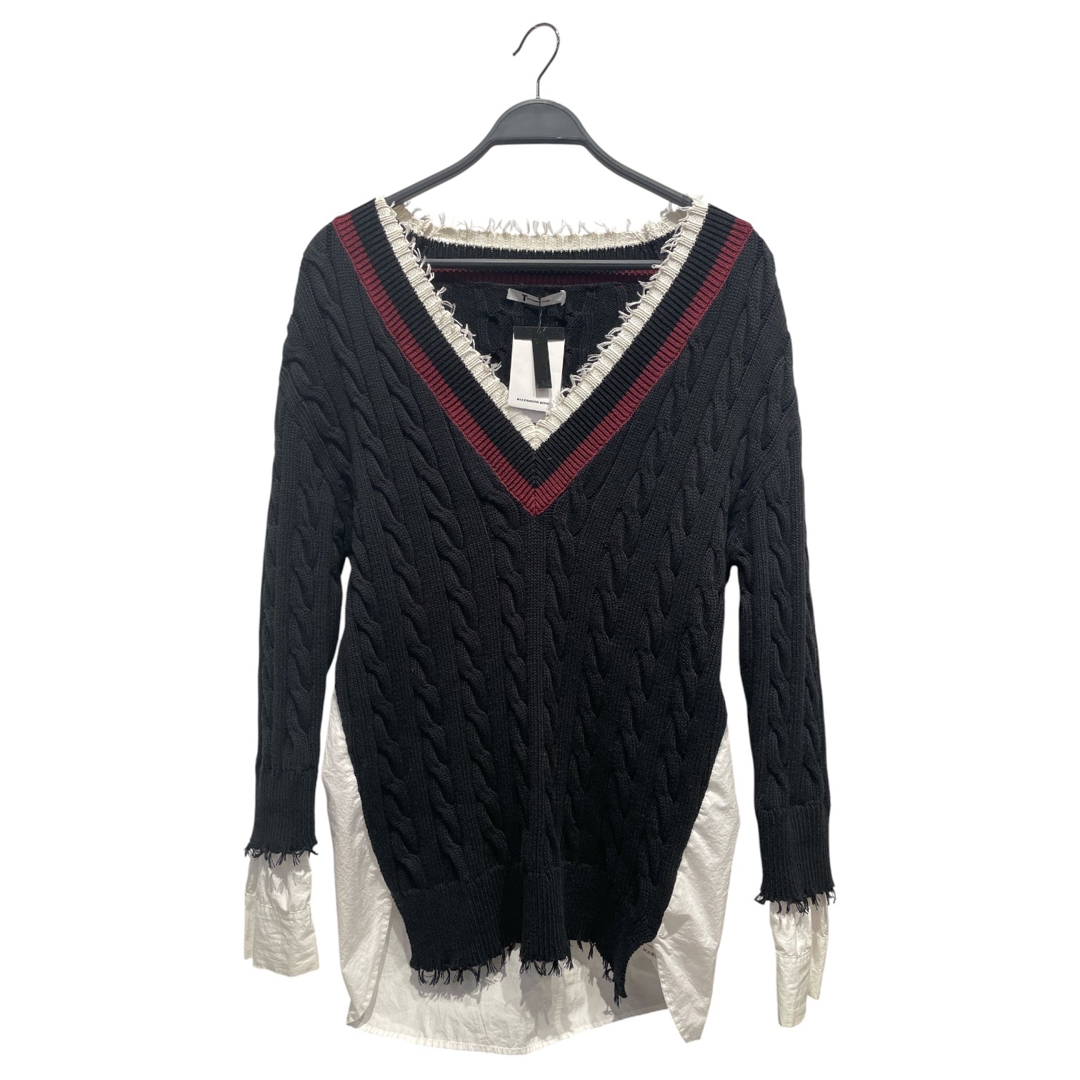 Alexander Wang/Sweater/S/Cotton/NVY/DOUBLE LAYER POLO view 1