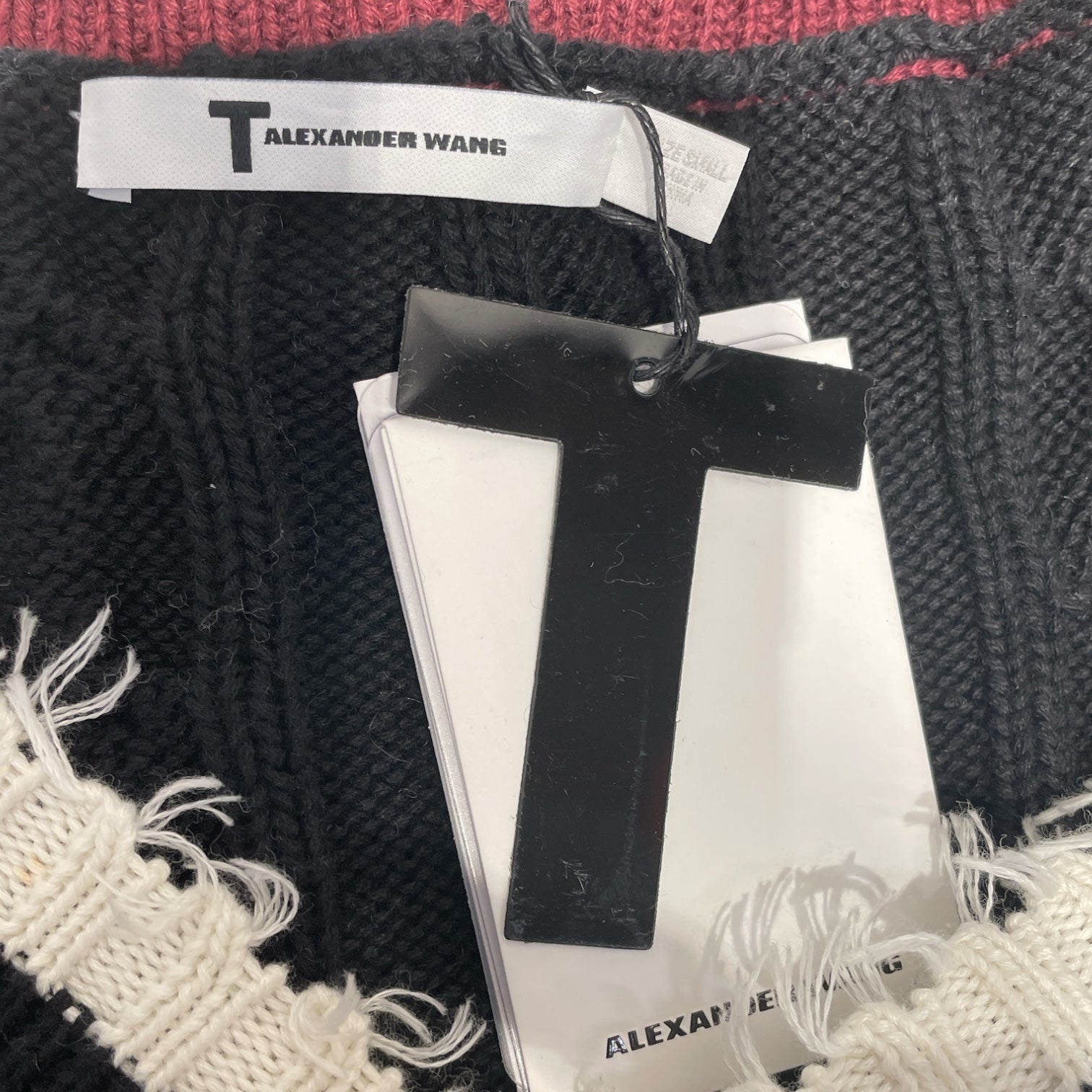 Alexander Wang/Sweater/S/Cotton/NVY/DOUBLE LAYER POLO view 3