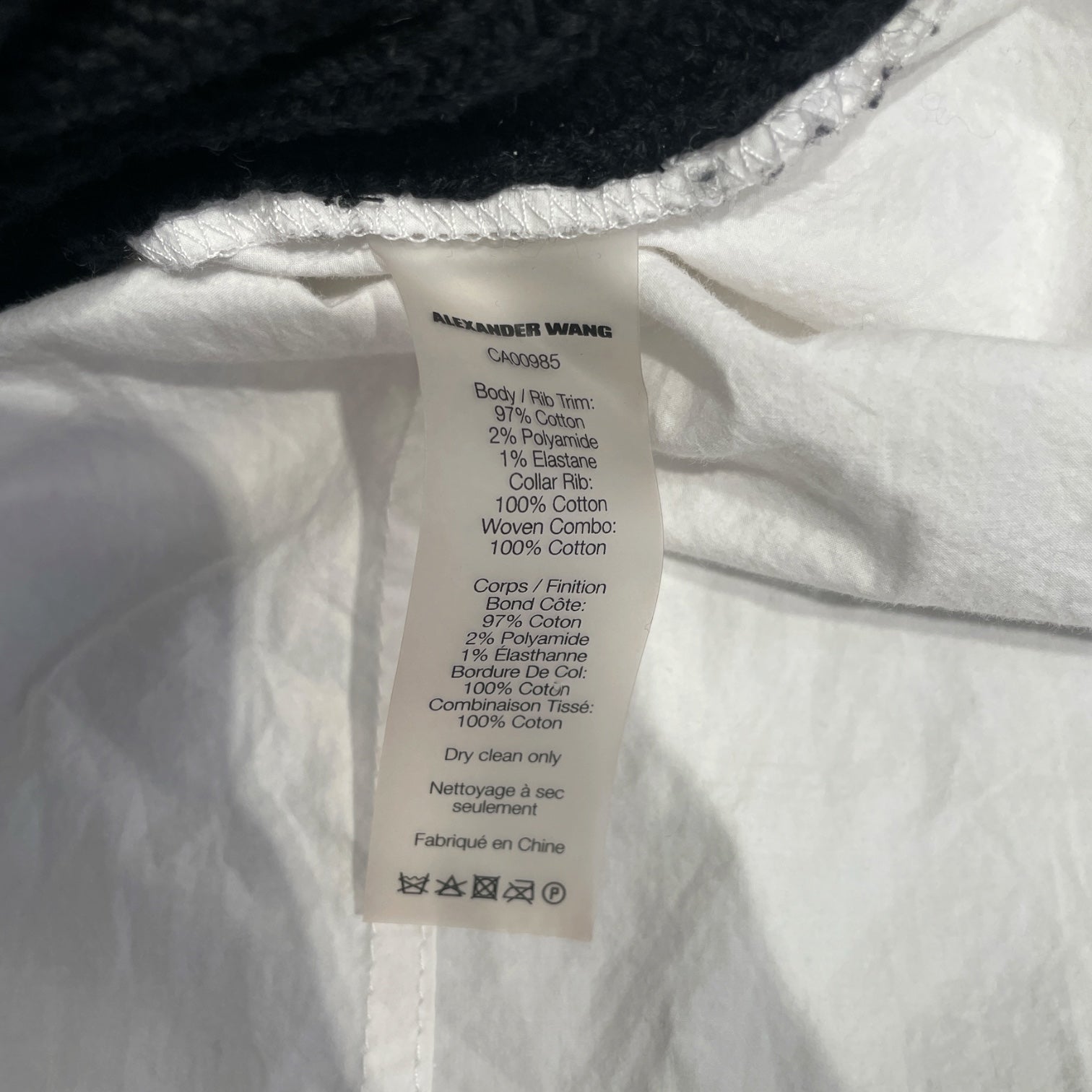 Alexander Wang/Sweater/S/Cotton/NVY/DOUBLE LAYER POLO view 4