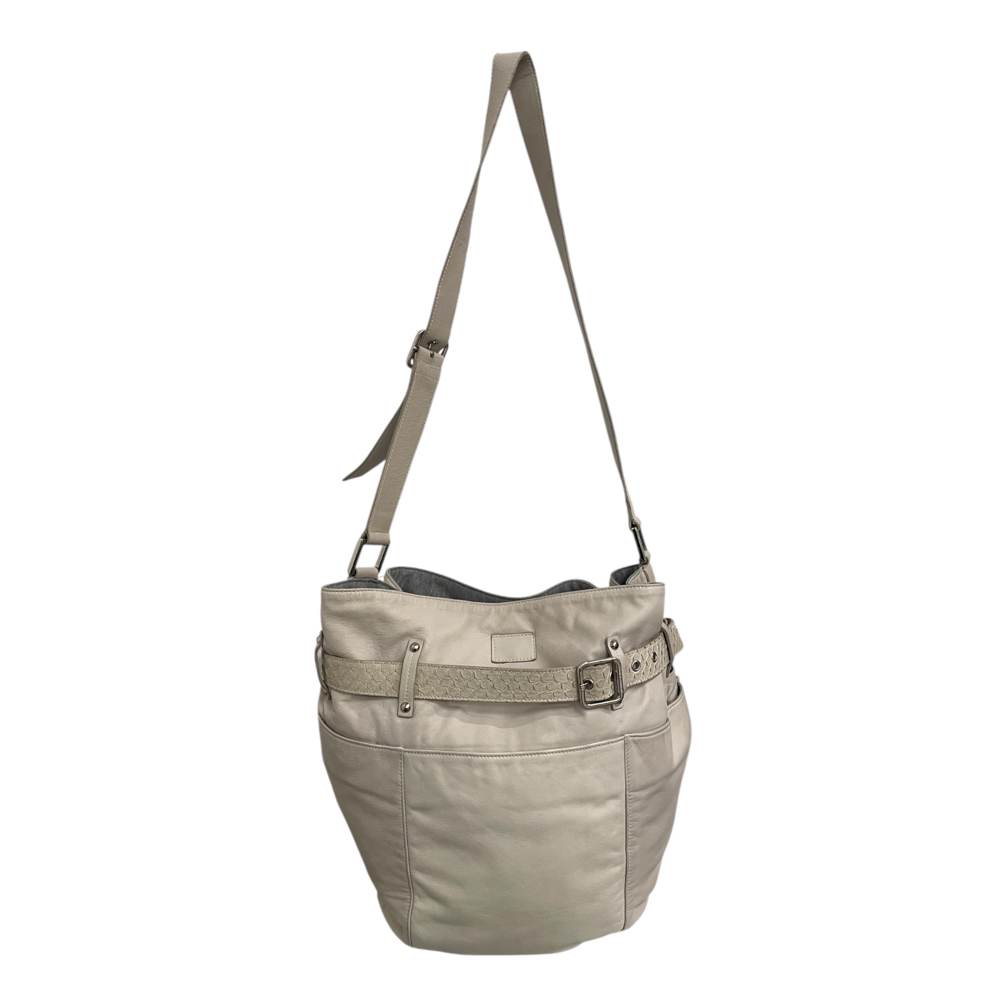 BRUNELLO CUCINELLI/Tote Bag/Leather/WHT/SNAKE SKIN STRAP view 1