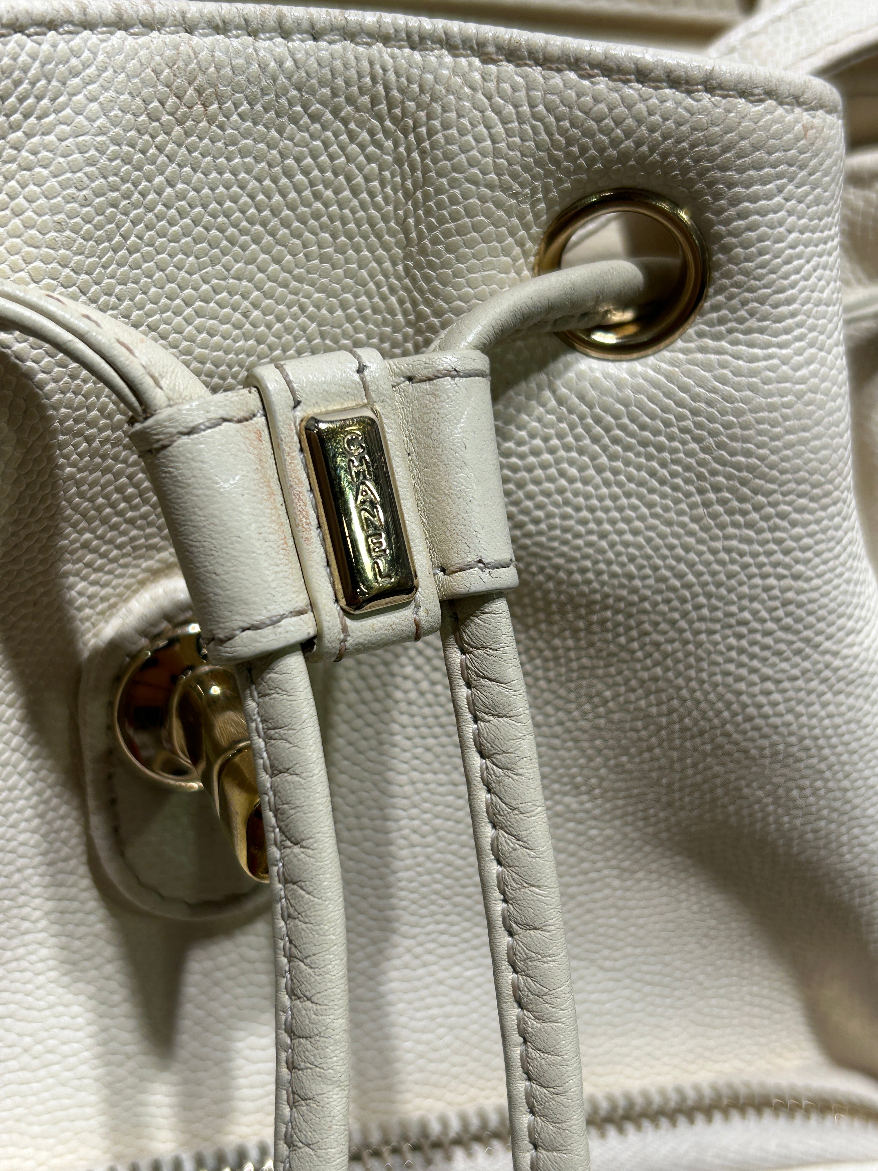 CHANEL/Bag/Leather/WHT/CHANEL BUSINESS WHITE BACKPACK view 6