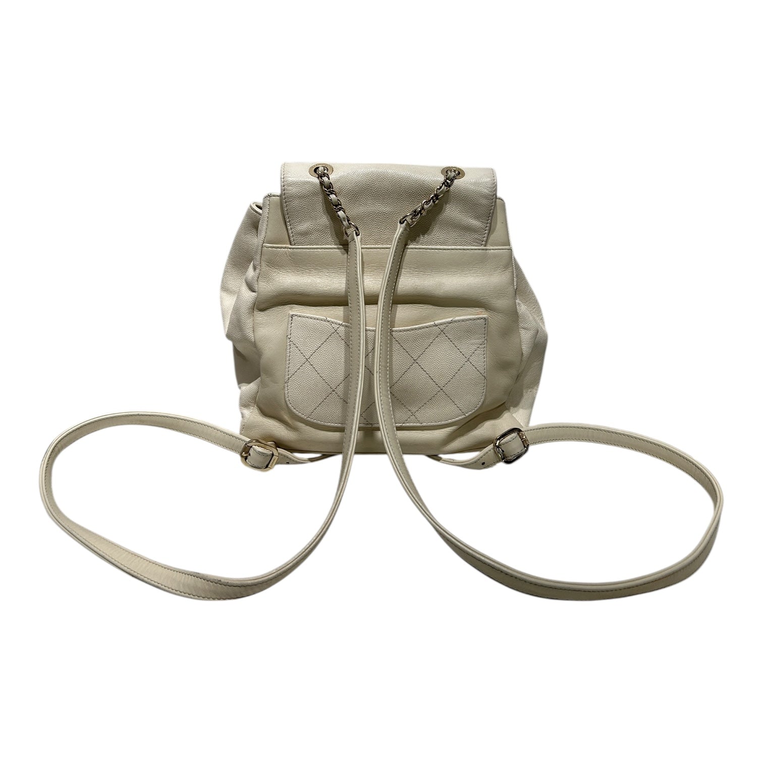 CHANEL/Bag/Leather/WHT/CHANEL BUSINESS WHITE BACKPACK view 2