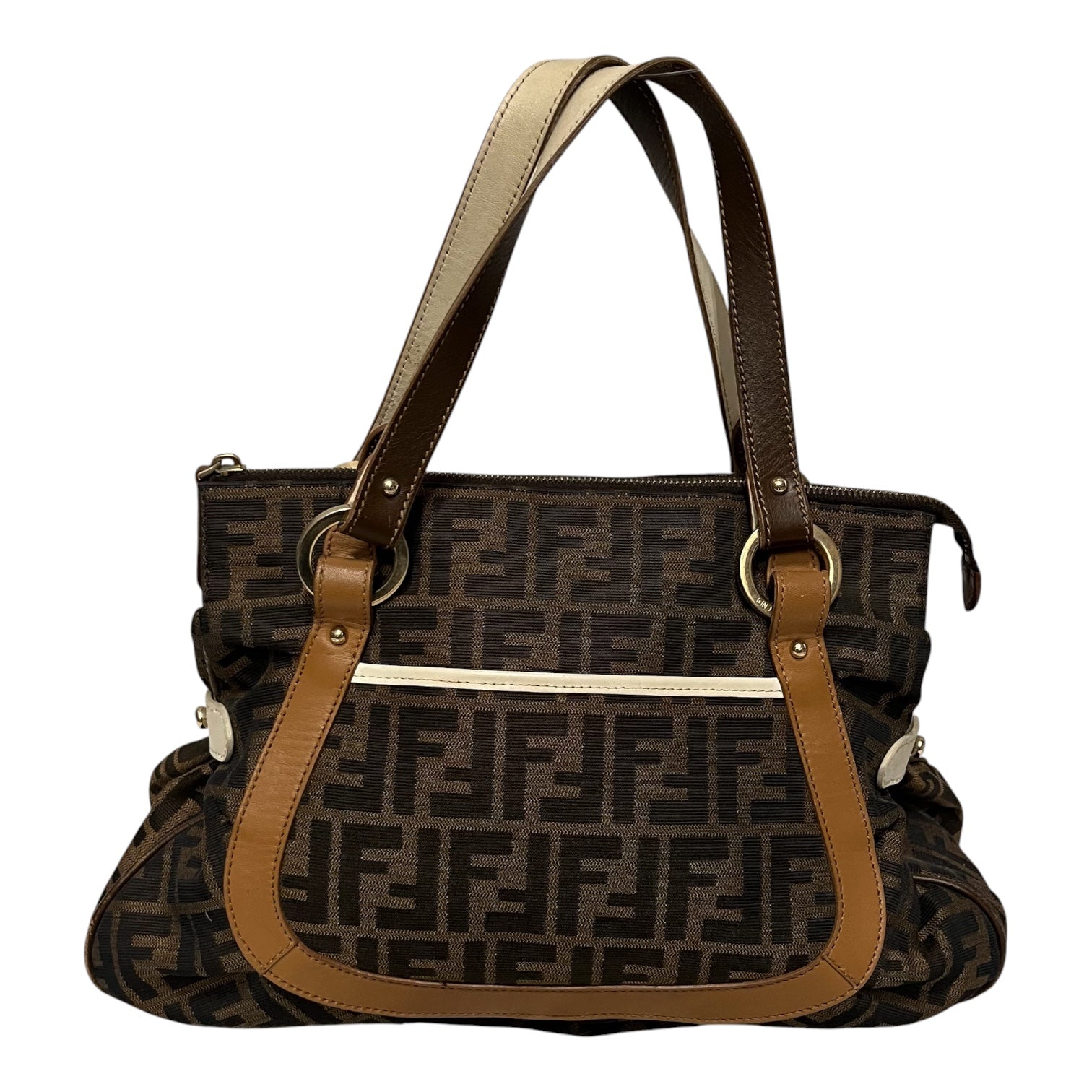 FENDI/Hand Bag/Monogram/Cotton/BRW/zucca chef 128-2564 view 2