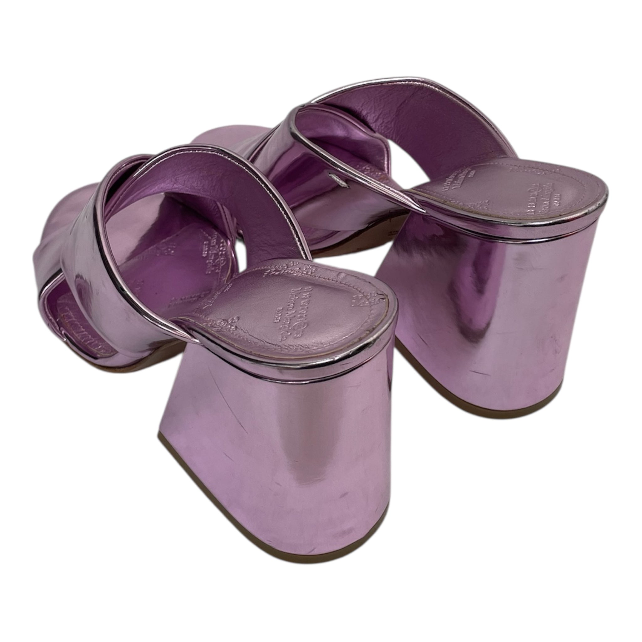Maison Margiela/Heels/EU 40.5/Leather/PNK/PATENT LEATHER SLIDE HEEL view 2