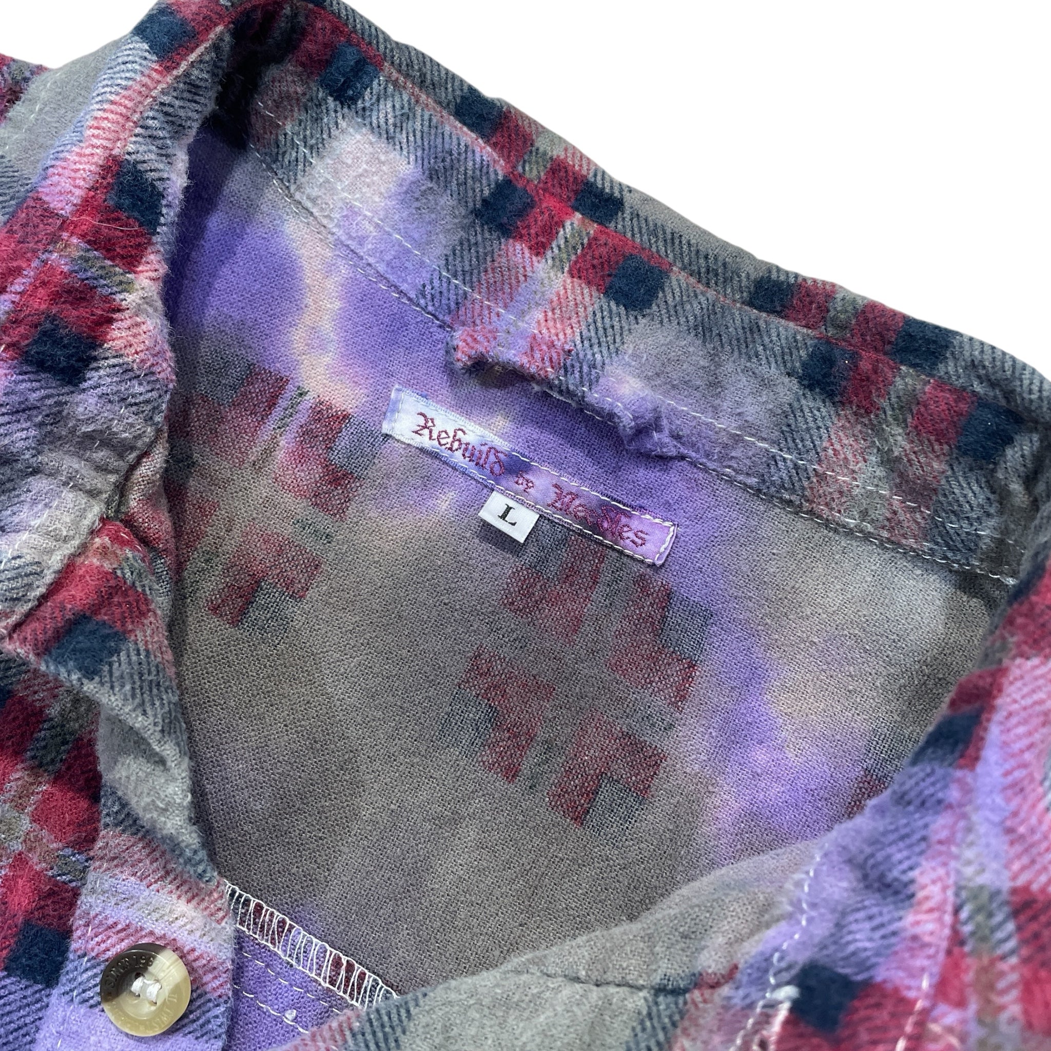 Rebuild by Needles/LS Shirt/L/Cotton/PPL/Plaid/Rebuilt Flannel view 3