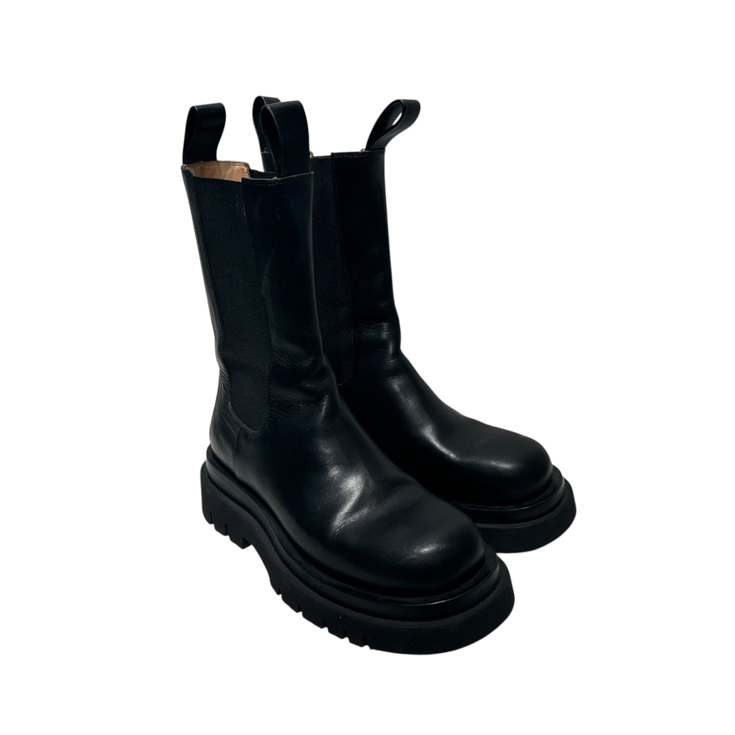 BOTTEGA VENETA/Boots/EU 36/Leather/BLK/chunky sole view 1