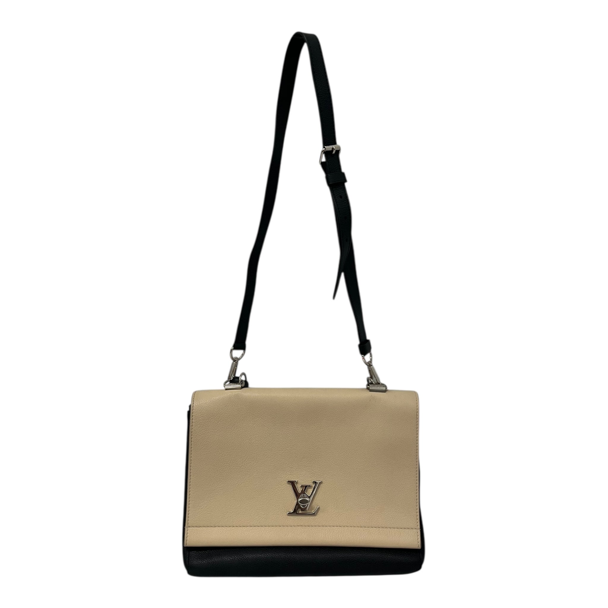 LOUIS VUITTON/Bag/Leather/BEG/LOCKME TWO-TONE BLACK/BEIGE view 1