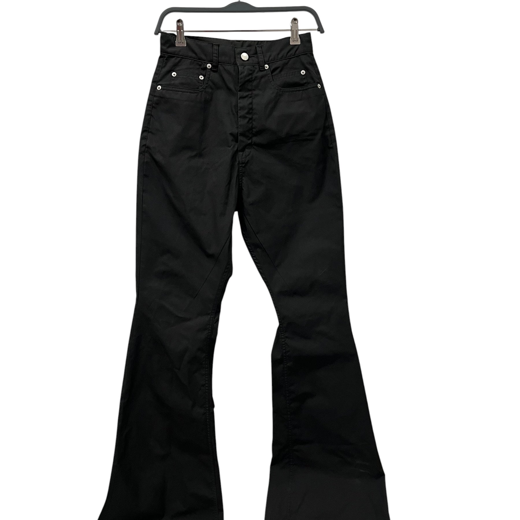Rick Owens/Bootcut Pants/27/Polyester/BLK/High-waisted/FLARED HIGH WAISTED PANT