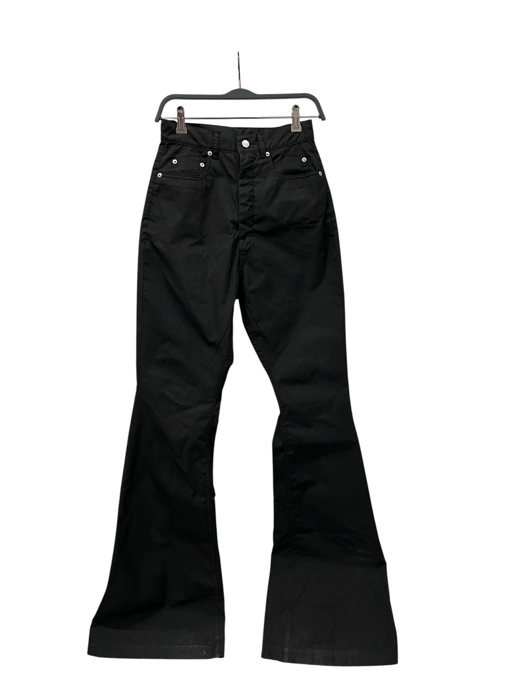 Rick Owens/Bootcut Pants/27/Polyester/BLK/High-waisted/FLARED HIGH WAISTED PANT view 1