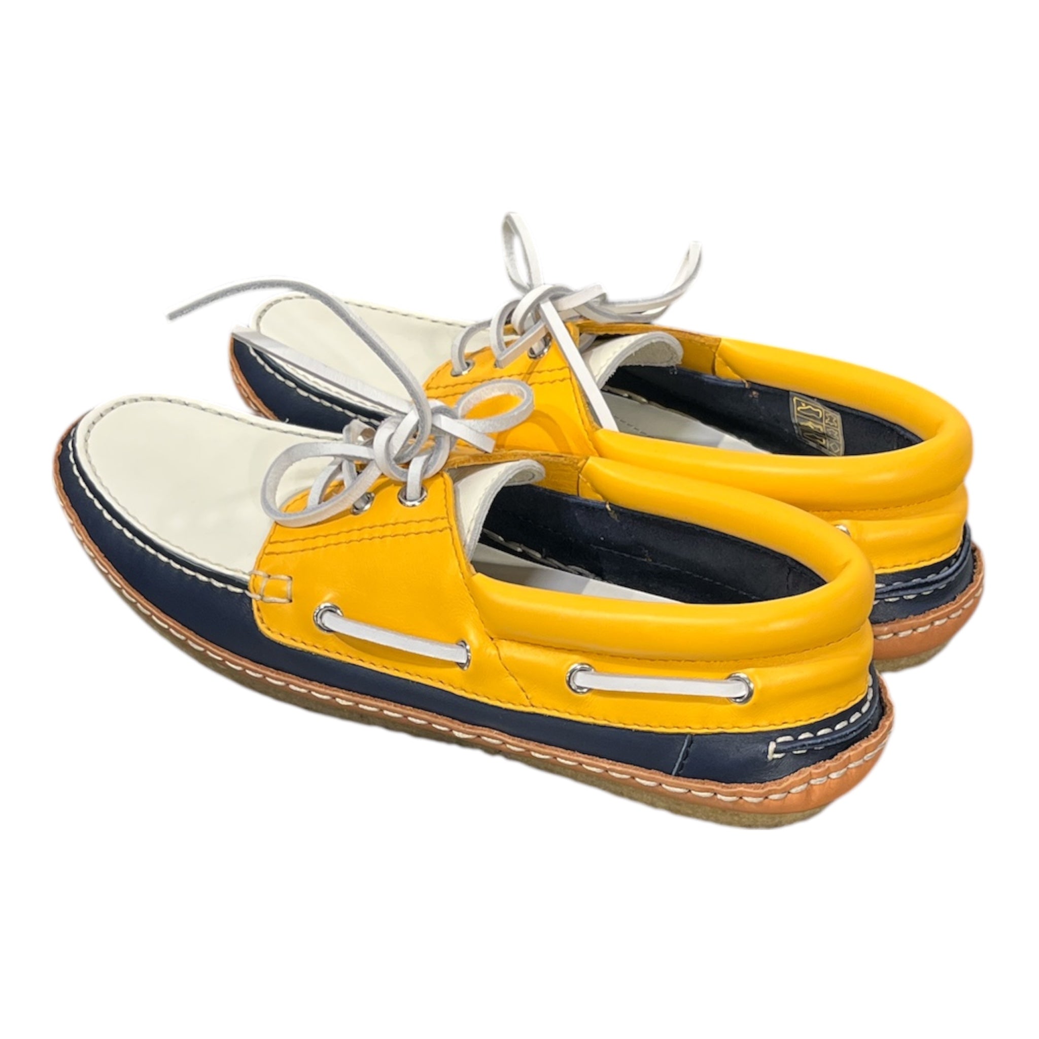 SAINT LAURENT/Deck Shoes/EU 45/Border/Leather/YEL/BOAT SHOES view 2