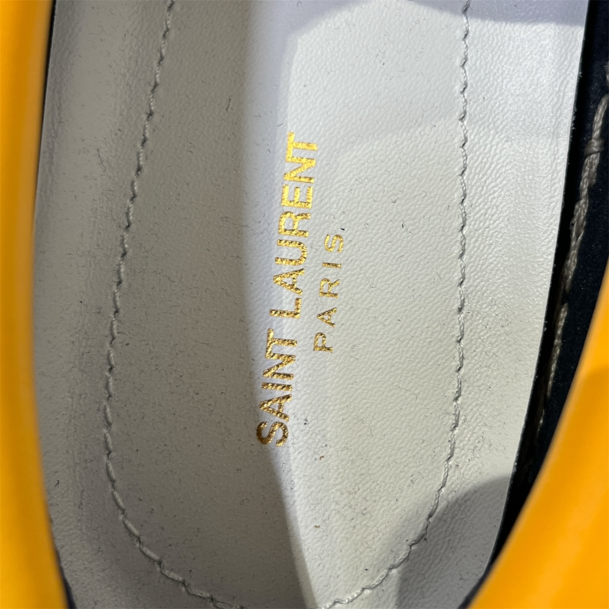 SAINT LAURENT/Deck Shoes/EU 45/Border/Leather/YEL/BOAT SHOES view 3