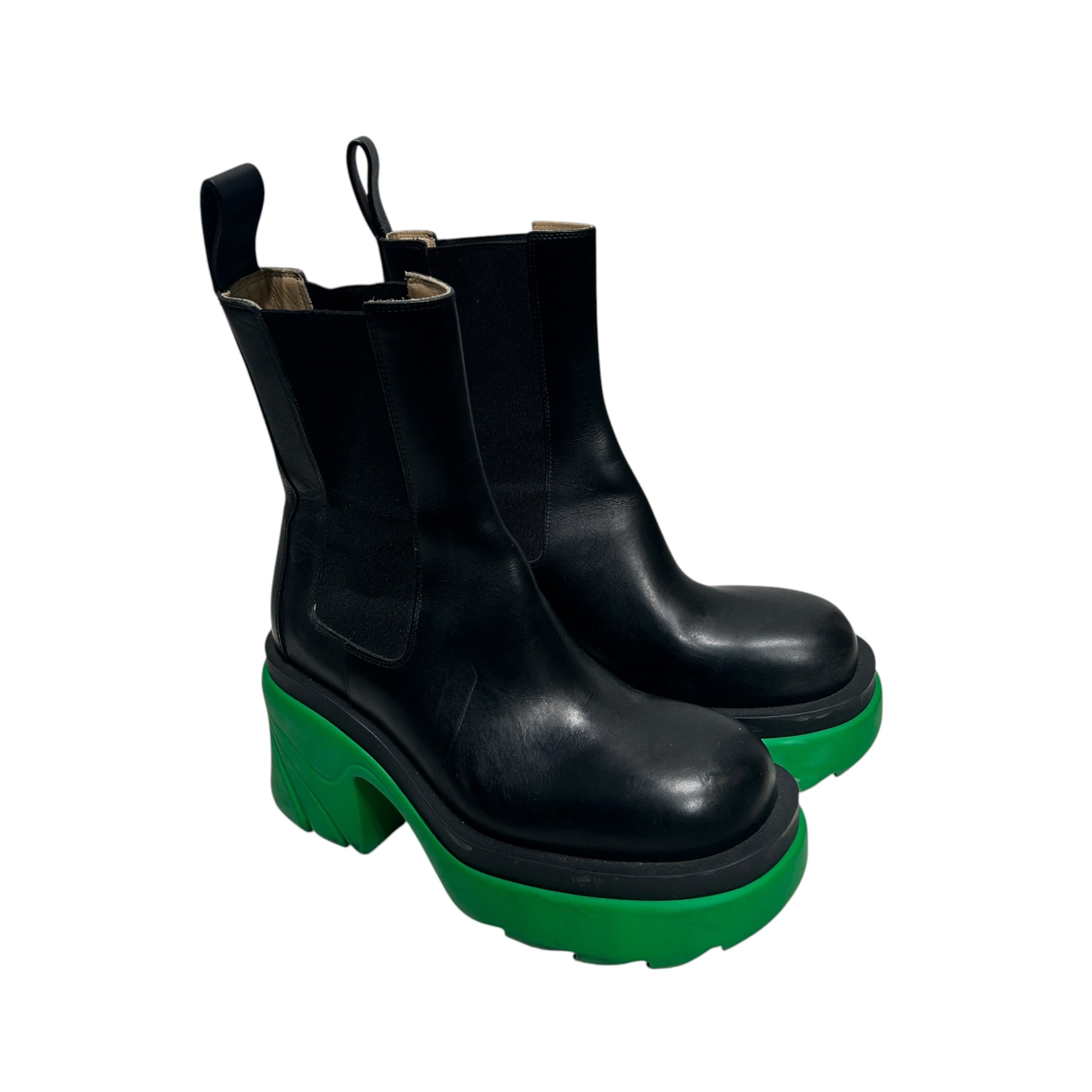 BOTTEGA VENETA/Boots/EU 36/Leather/BLK/green sole view 1