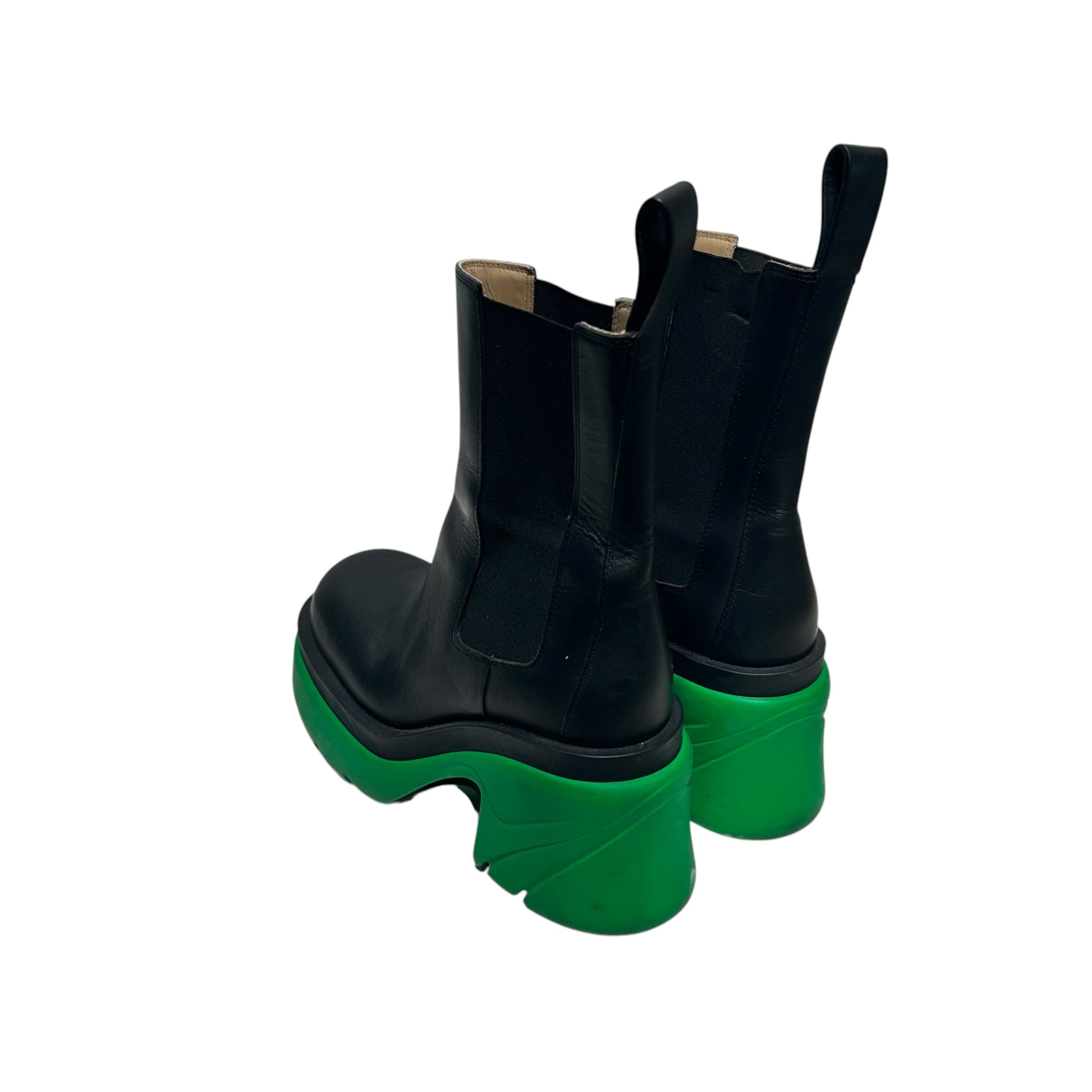 BOTTEGA VENETA/Boots/EU 36/Leather/BLK/green sole view 2