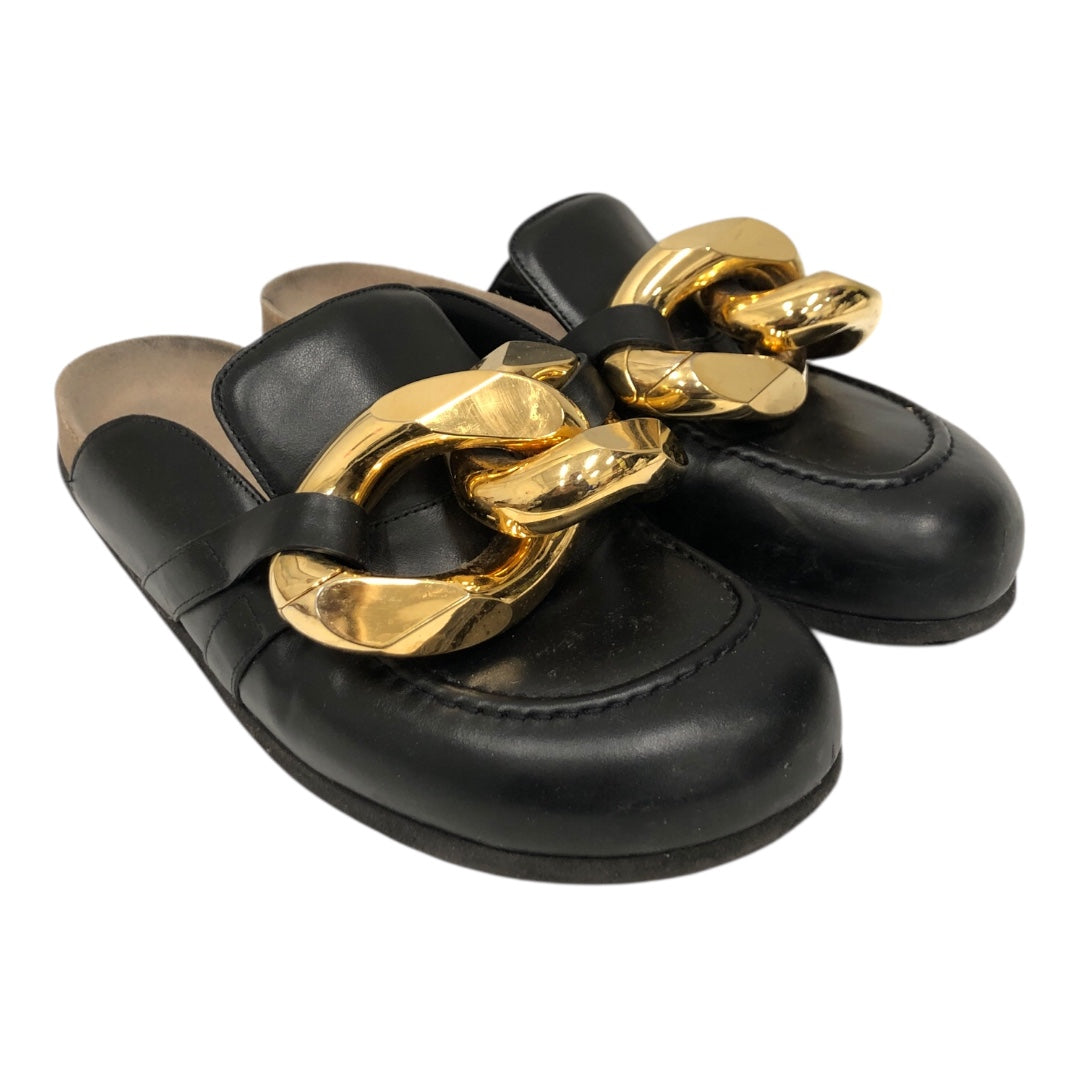 JW ANDERSON(J.W.ANDERSON)/Loafers/EU 42/Leather/BLK/Gold Chain Loafers view 1