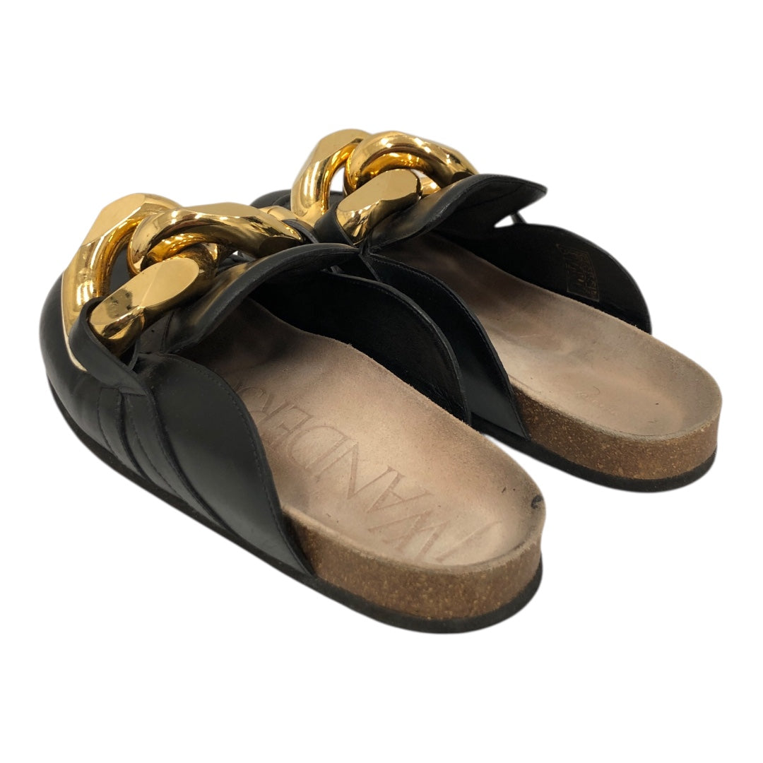 JW ANDERSON(J.W.ANDERSON)/Loafers/EU 42/Leather/BLK/Gold Chain Loafers view 2