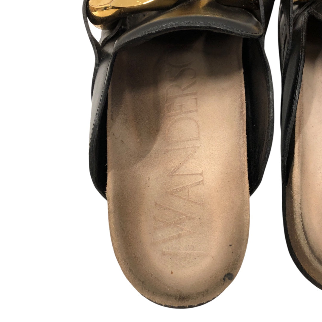 JW ANDERSON(J.W.ANDERSON)/Loafers/EU 42/Leather/BLK/Gold Chain Loafers view 3