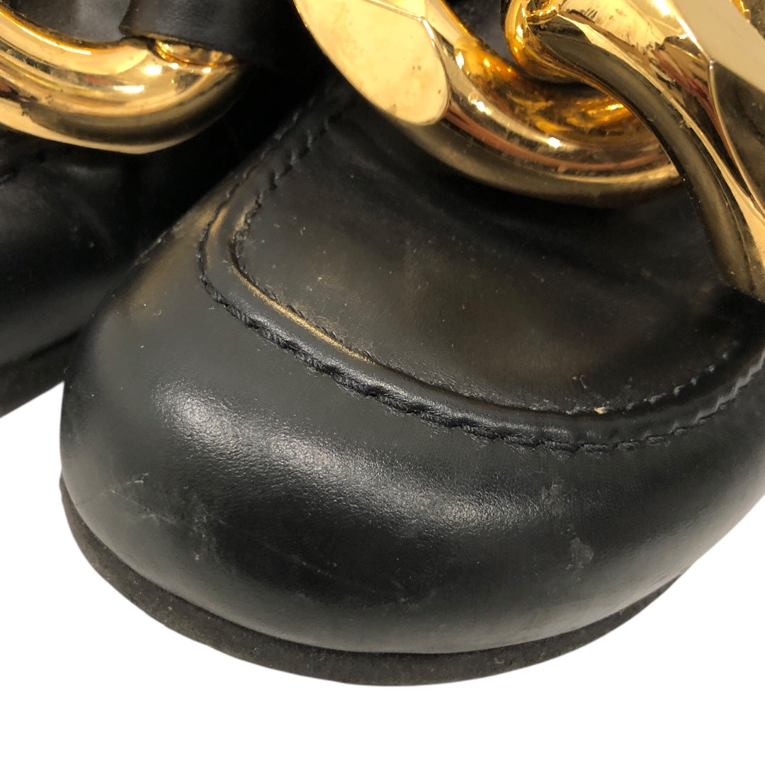 JW ANDERSON(J.W.ANDERSON)/Loafers/EU 42/Leather/BLK/Gold Chain Loafers view 4