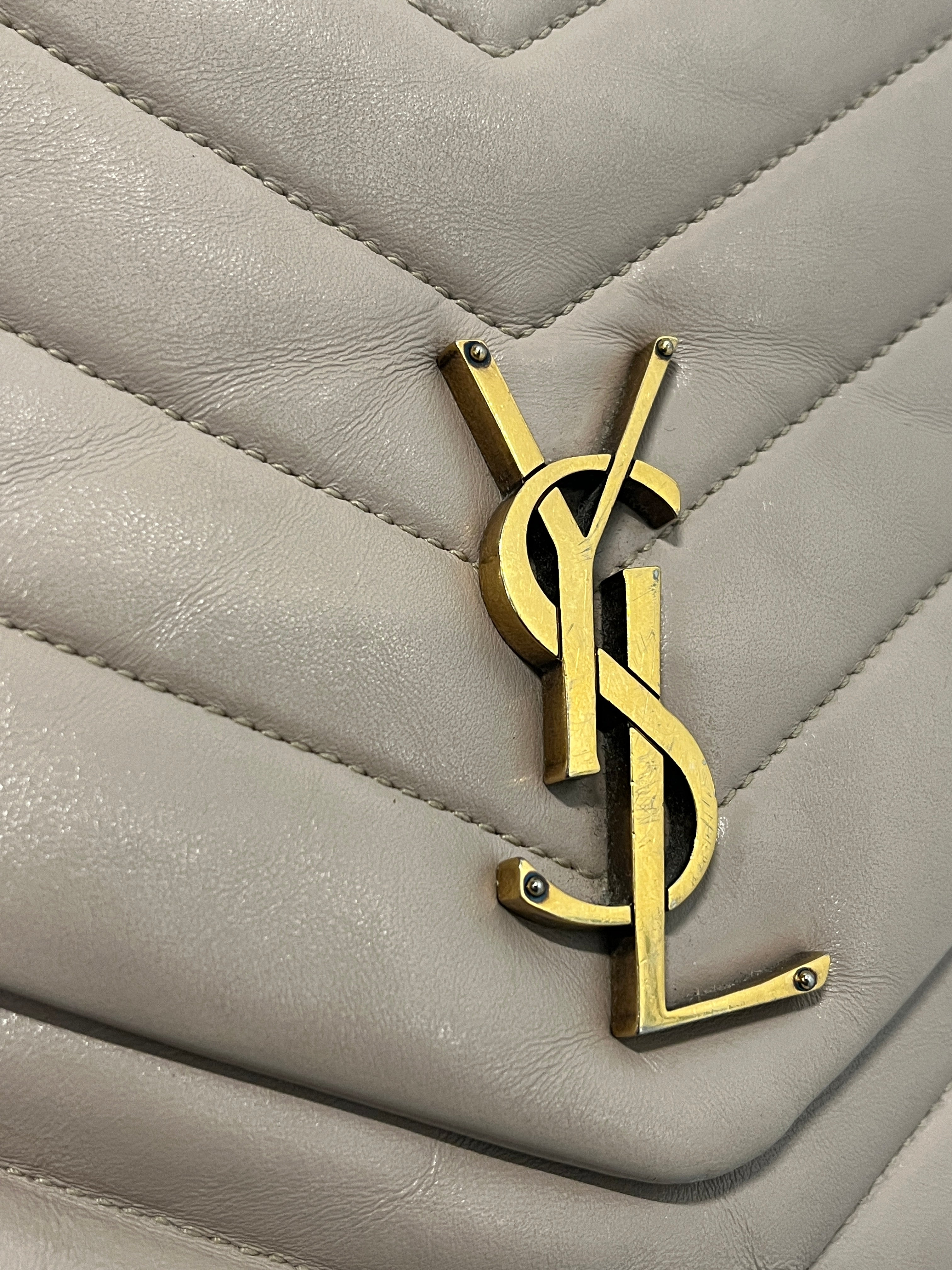 YVES SAINT LAURENT/Hand Bag/Leather/CRM/Nude/cream calfskin quilted view 3