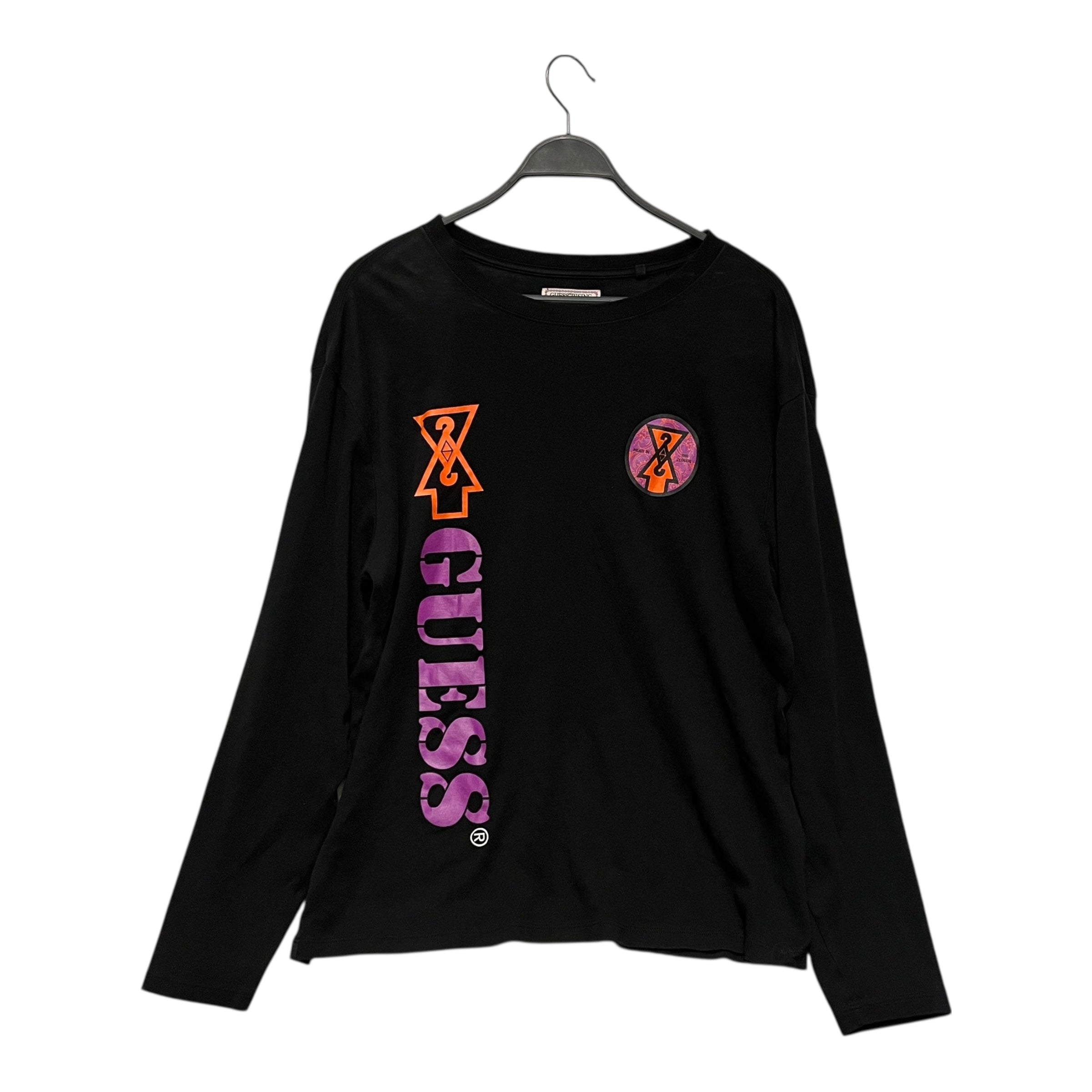 GUESS/LS T-Shirt/M/Cotton/BLK/88 RISING view 1