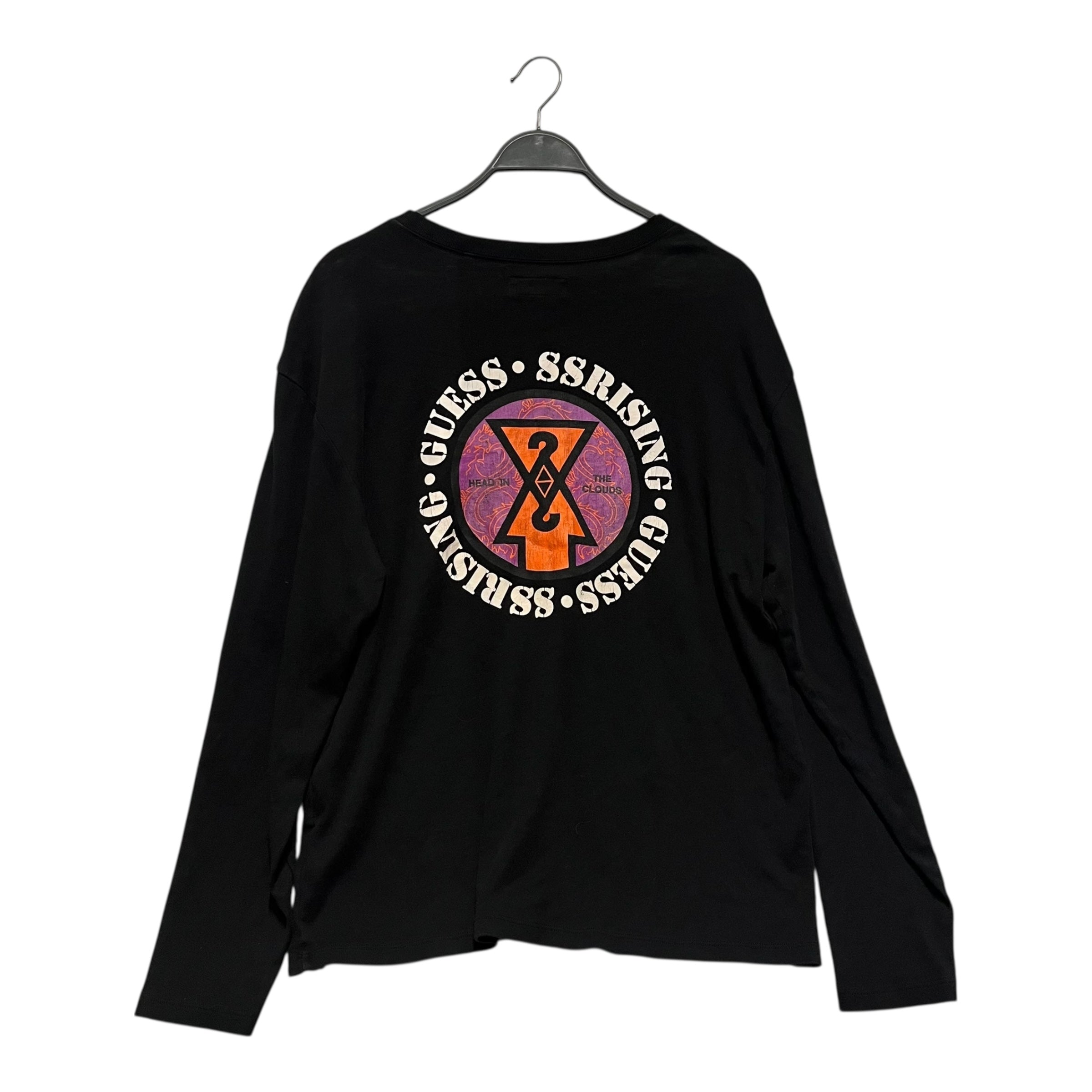 GUESS/LS T-Shirt/M/Cotton/BLK/88 RISING view 2