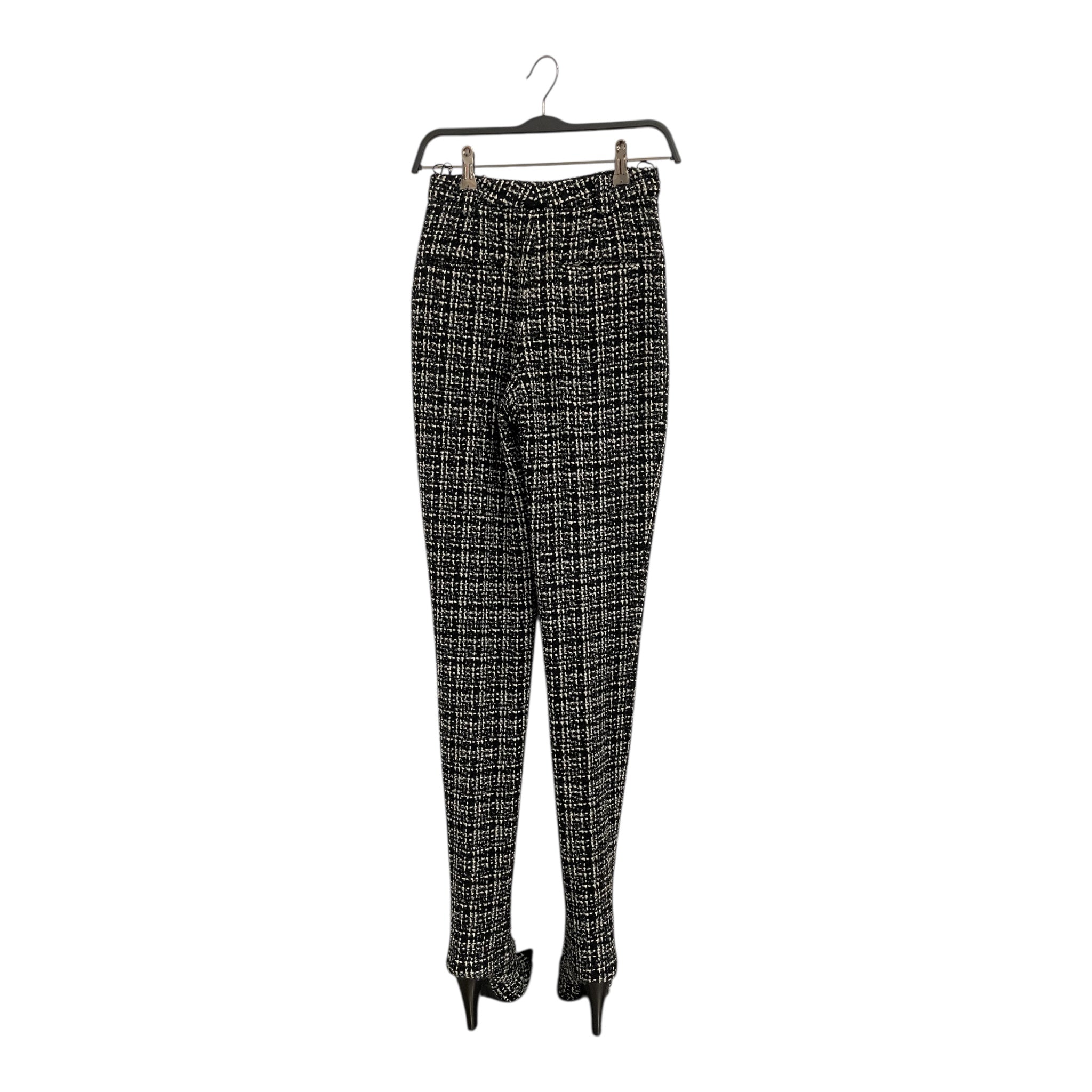 SAINT LAURENT/Bottoms/34/Plaid/Cotton/BLK/HEEL ATTACHED CROSS STICH PANT view 2