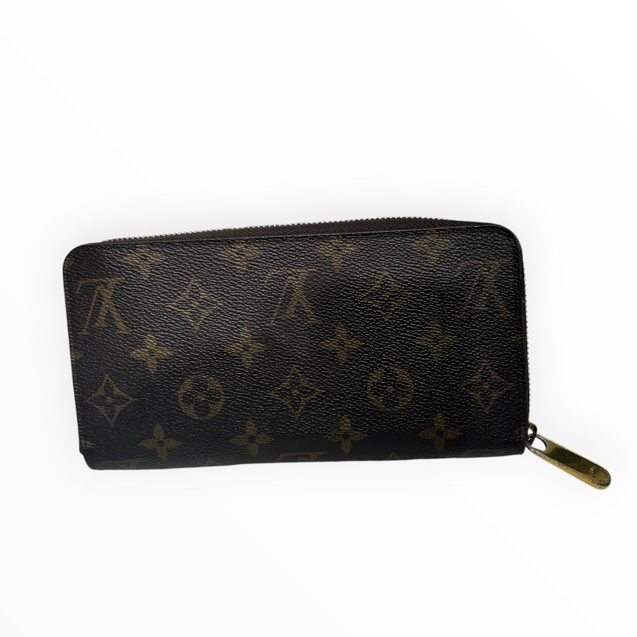 LOUIS VUITTON/Trifold Wallet/Leather/BRW/envelope shape view 2